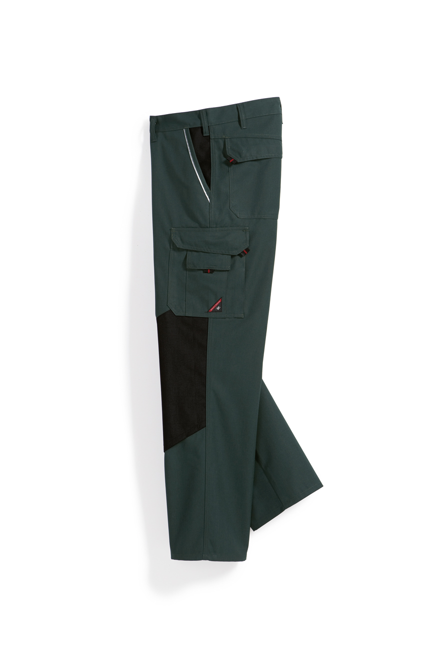 BP Herenhose Bundhose Arbeitshose Berufshose Arbeitskleidung Berufskleidung Jeansform Knieverstärkung dunkelgrün schwarz