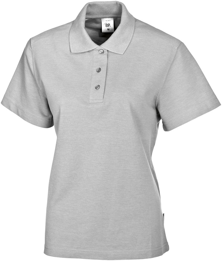 Gr.XL BP Damen Poloshirt Arbeitsshirt Gastronomiekleidung Cateringkleidung Berufsshirt hellgrau ca 220 g
