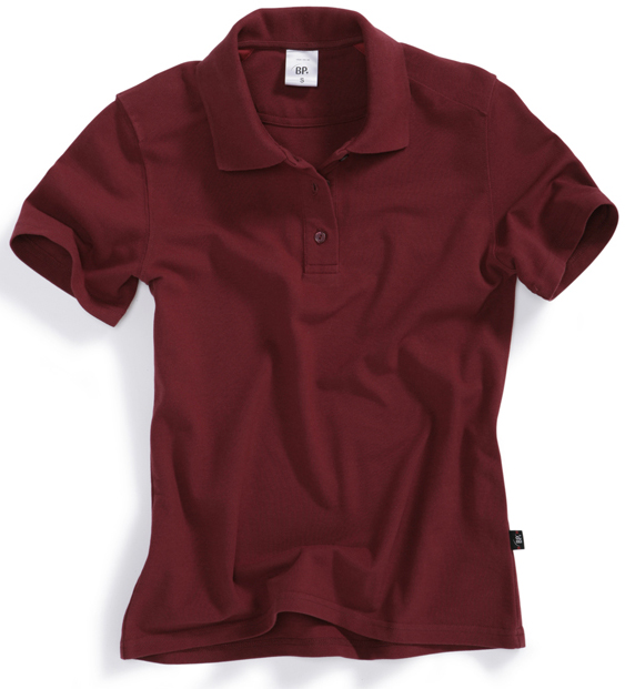 BP Damen Poloshirt Arbeitsshirt Gastronomiekleidung Cateringkleidung Berufsshirt 1 2 Arm bordeaux