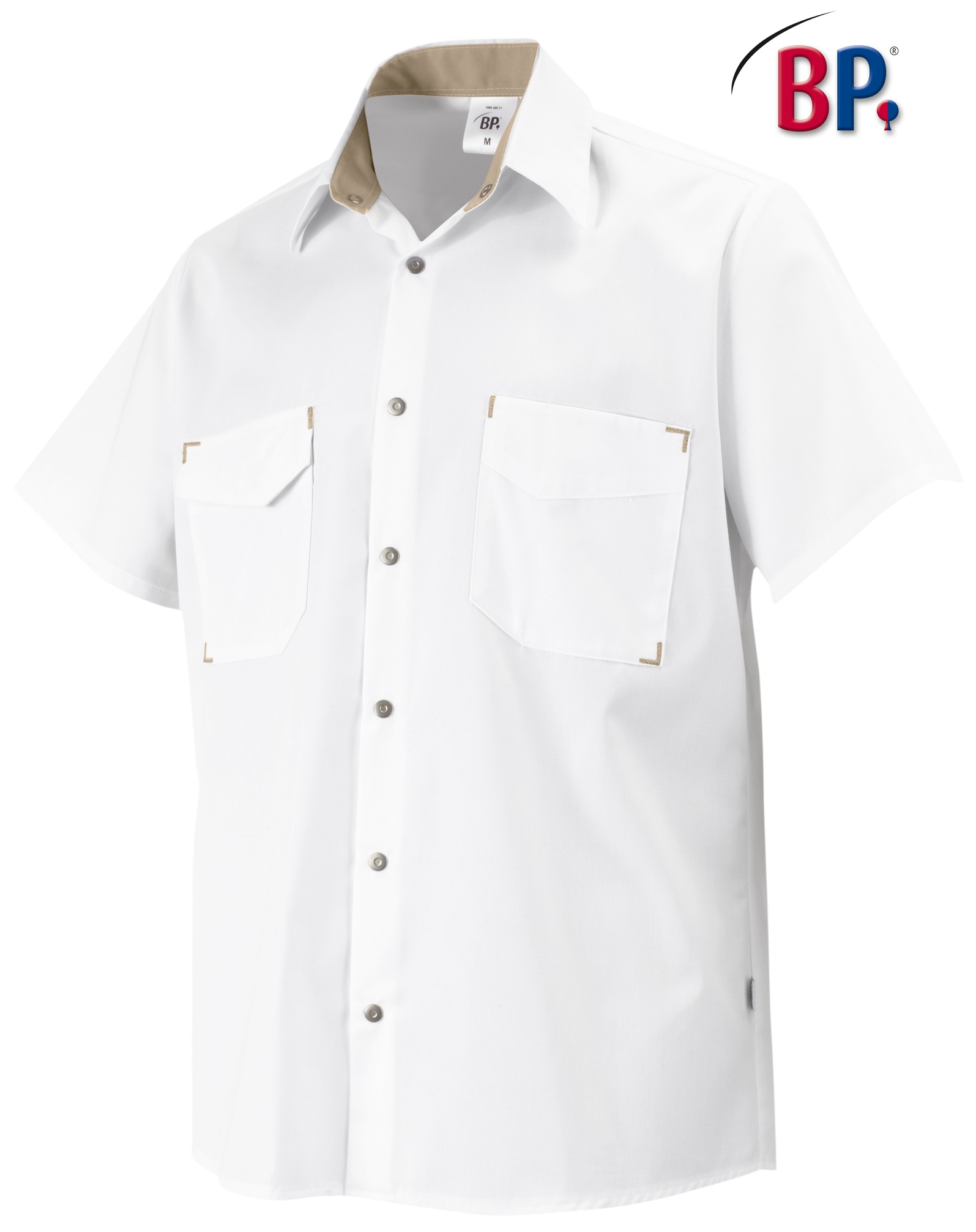 Gr.M BP Hemd Gastronomiekleidung Cateringkleidung Arbeitsshirt Berufsshirt für Sie Ihn weiß ca 150 g