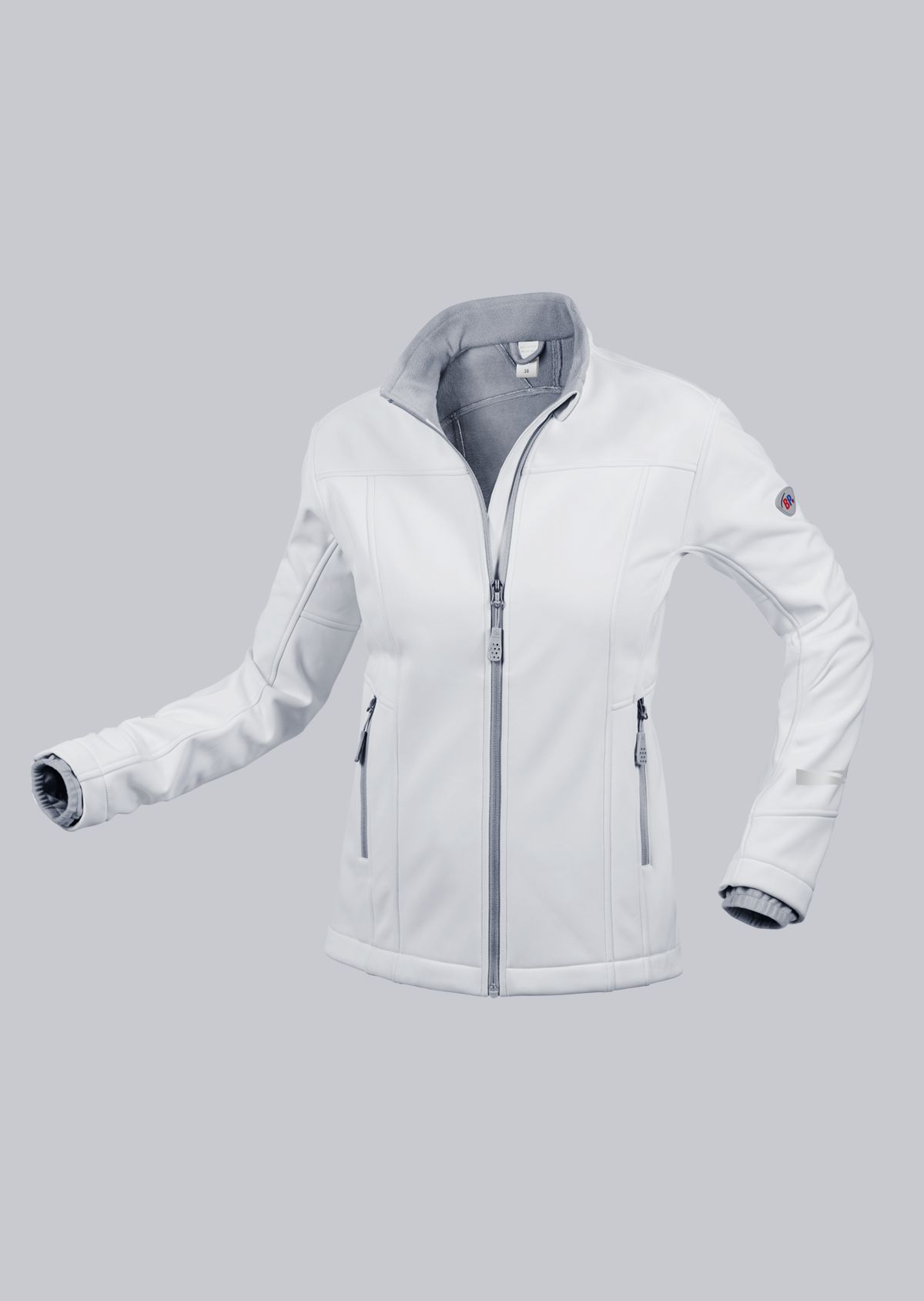 BP-Kälteschutz, Damen-Softshell-Arbeits-Berufs-Jacke, 255 g/m², weiß