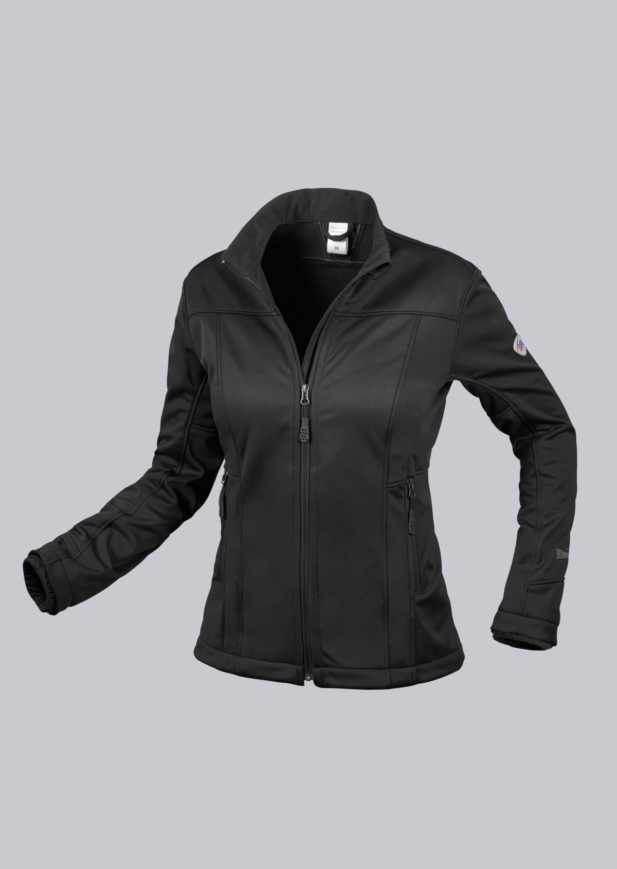 BP-Kälteschutz, Damen-Softshell-Arbeits-Berufs-Jacke, 255 g/m², schwarz