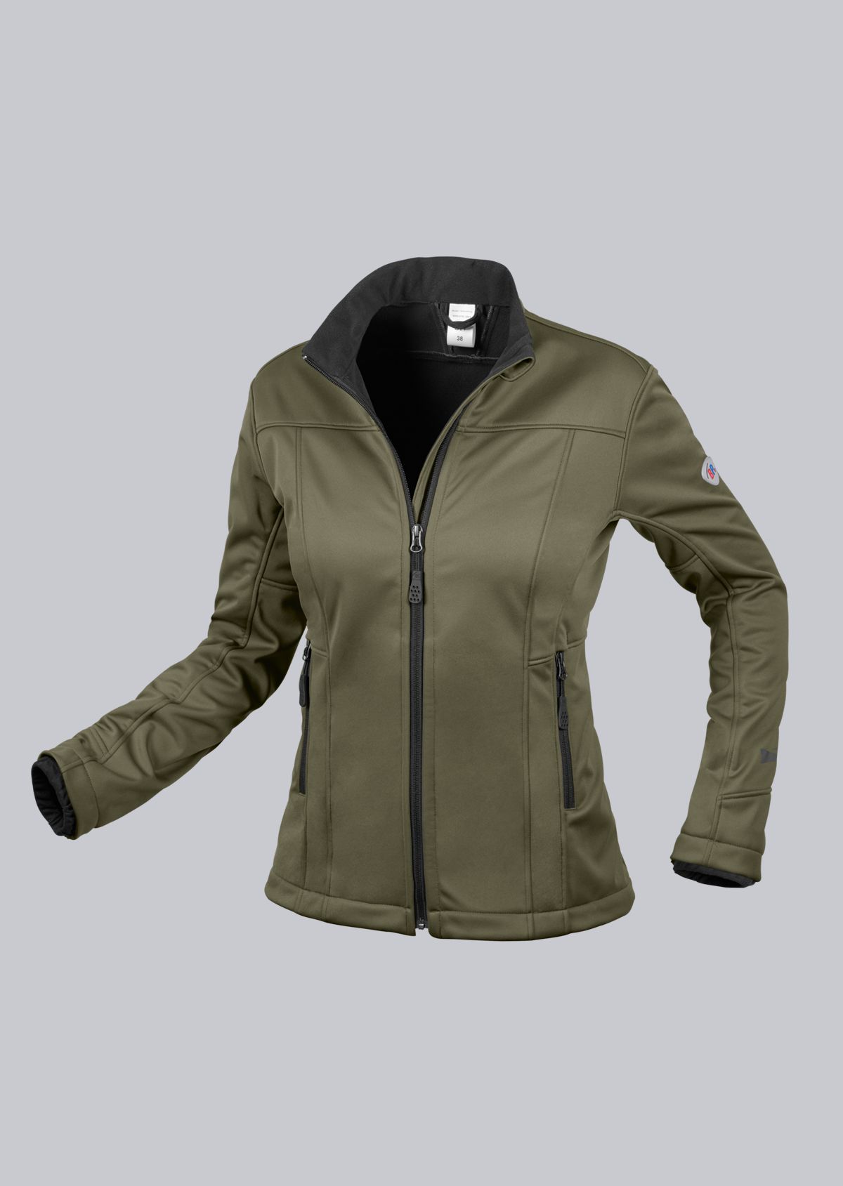 BP-Kälteschutz, Damen-Softshell-Arbeits-Berufs-Jacke, 255 g/m², oliv