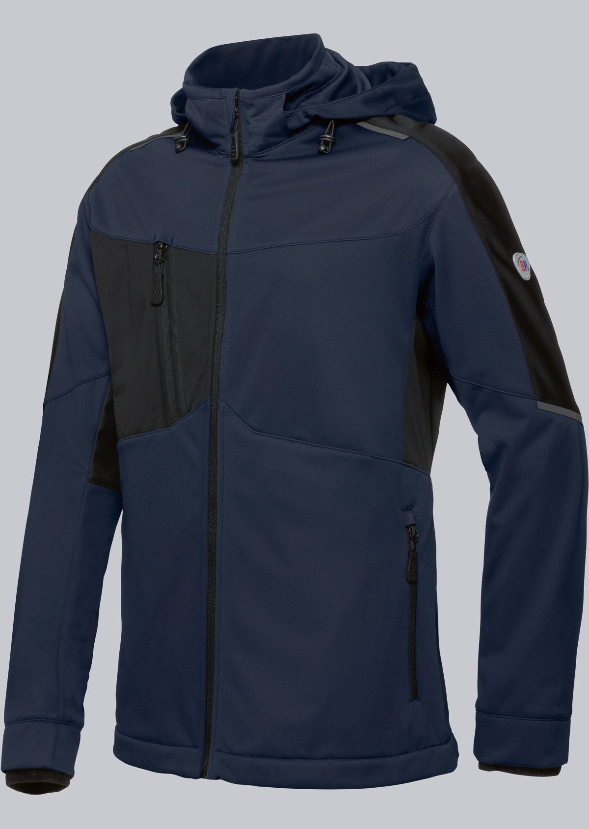 BP-Kälteschutz, Herren-Softshelljacke, BPlus Modern Stretch, nachtblau/schwarz