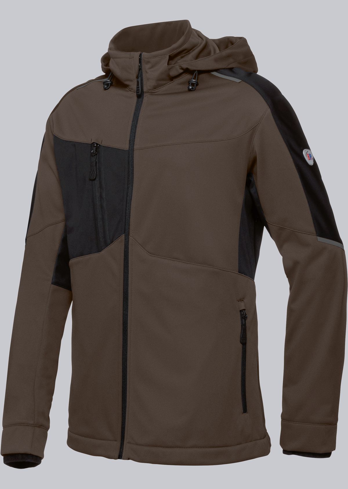 BP-Kälteschutz, Herren-Softshelljacke, BPlus Modern Stretch, braun/schwarz