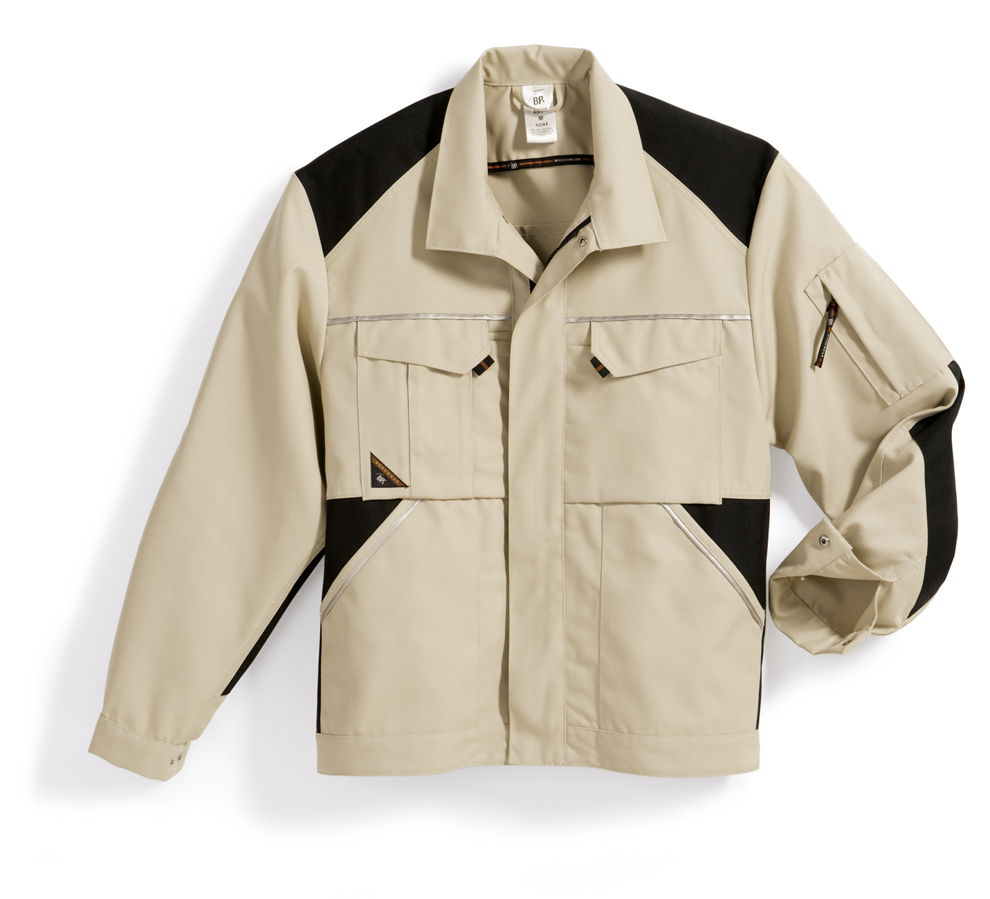 Gr.52/54 BP Blouson Jacke Arbeitsjacke Bundjacke Berufsjacke Arbeitskleidung Berufskleidung beige schwarz