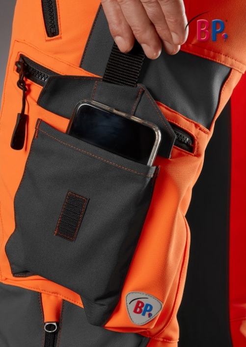 BP-Warnschutz, Warn-Superstretch-Hose für Herren, warnorange/anthrazit