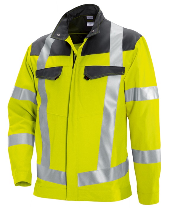 Gr.52-54L BP Blouson Jacke arbeitsjacke Bundjacke Berufsjacke warngelb dunkelgrau ca 270g