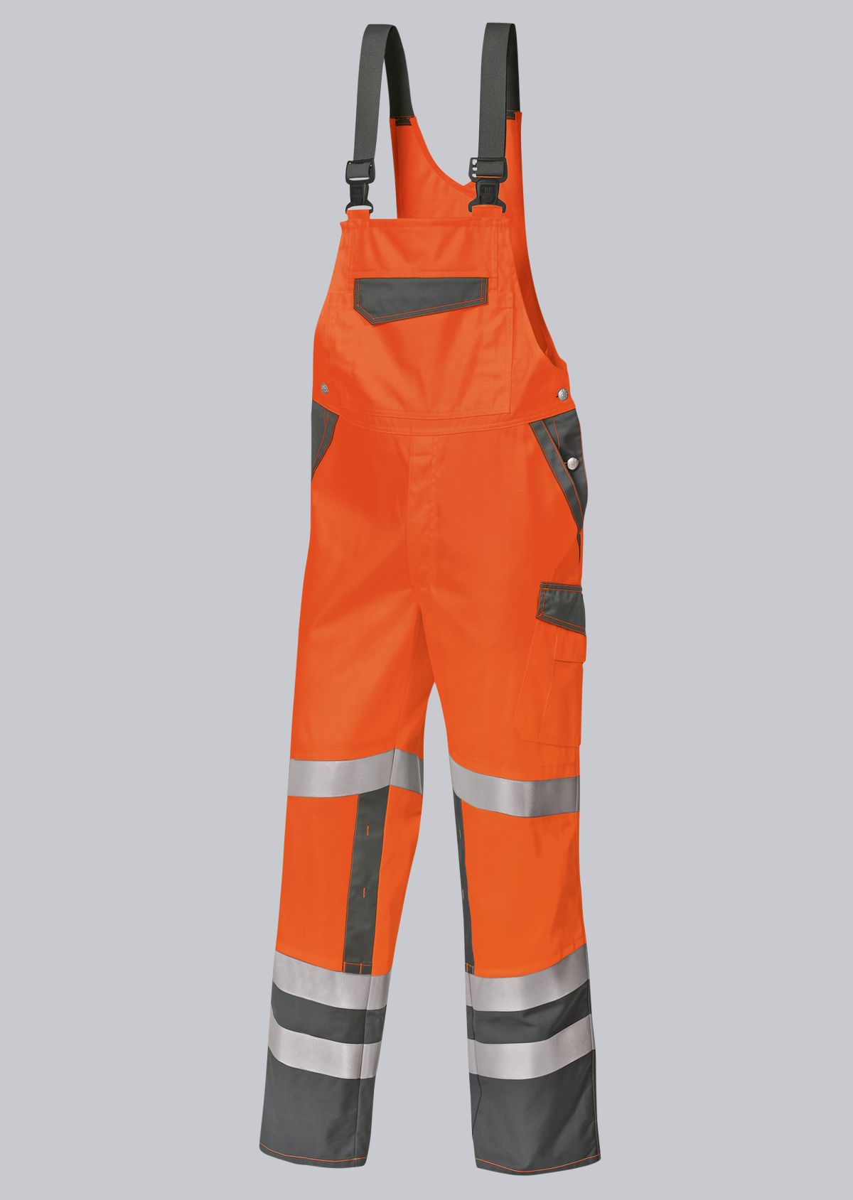 BP-Warnschutz, Warn-Latzhose, ca. 270g/m², warnorange/dunkelgrau