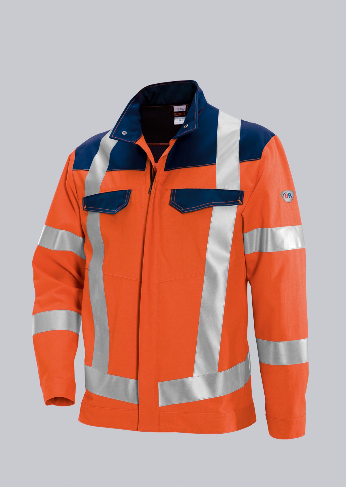 BP-Warnschutz, Warn-Jacke, ca. 270g/m², warnorange/dunkelblau