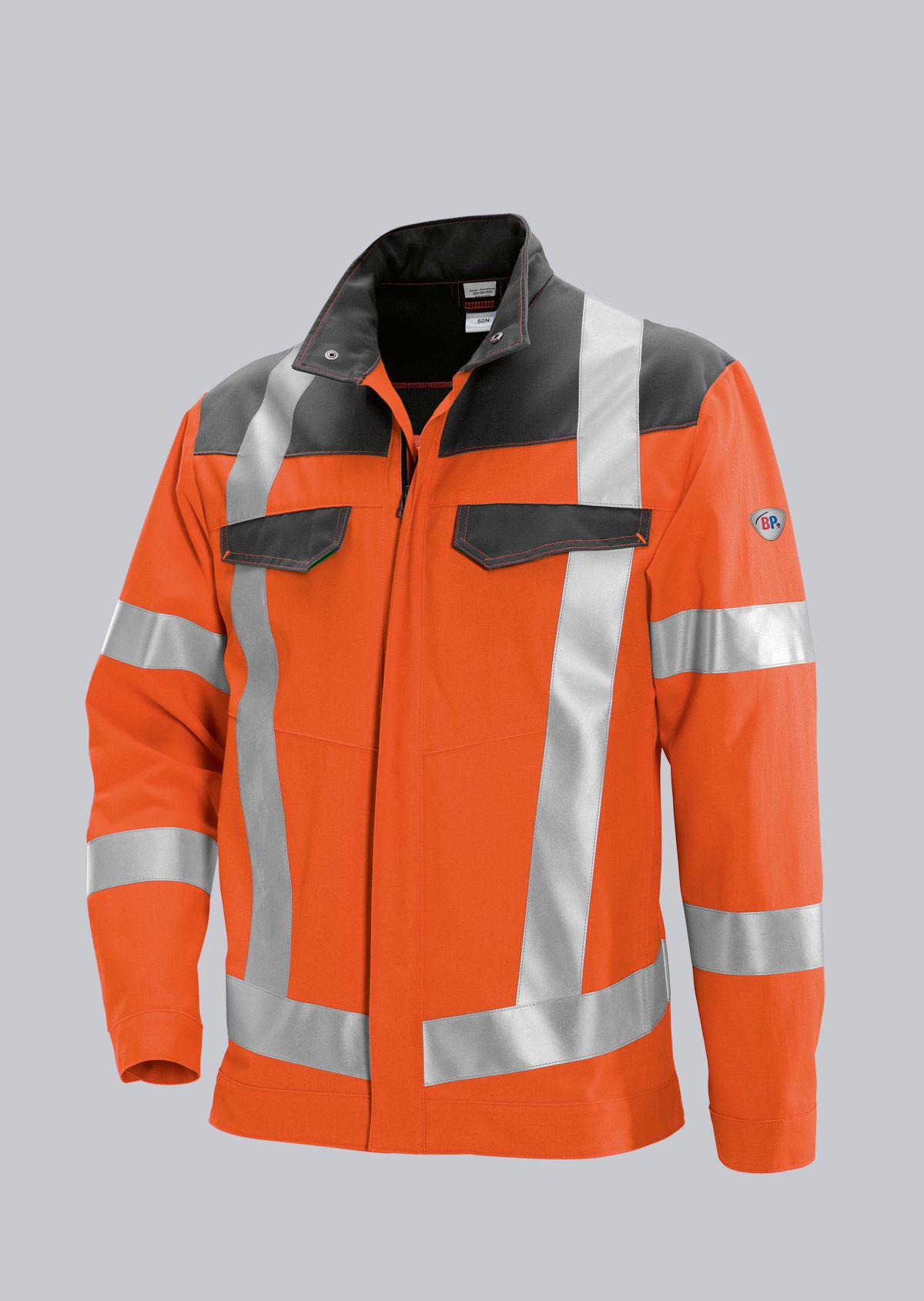 BP-Warnschutz, Warn-Jacke,  ca. 270g/m², warnorange/dunkelgrau