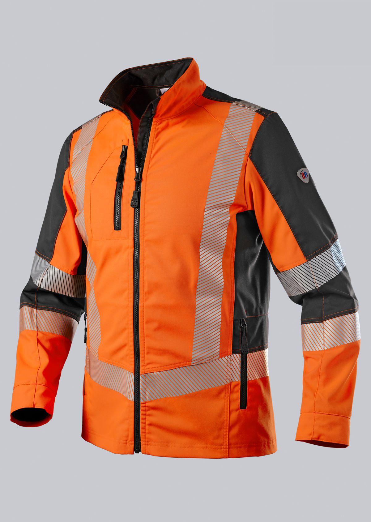 BP-Warnschutz, Warn-Arbeitsjacke für Herren, warnorange/anthrazit