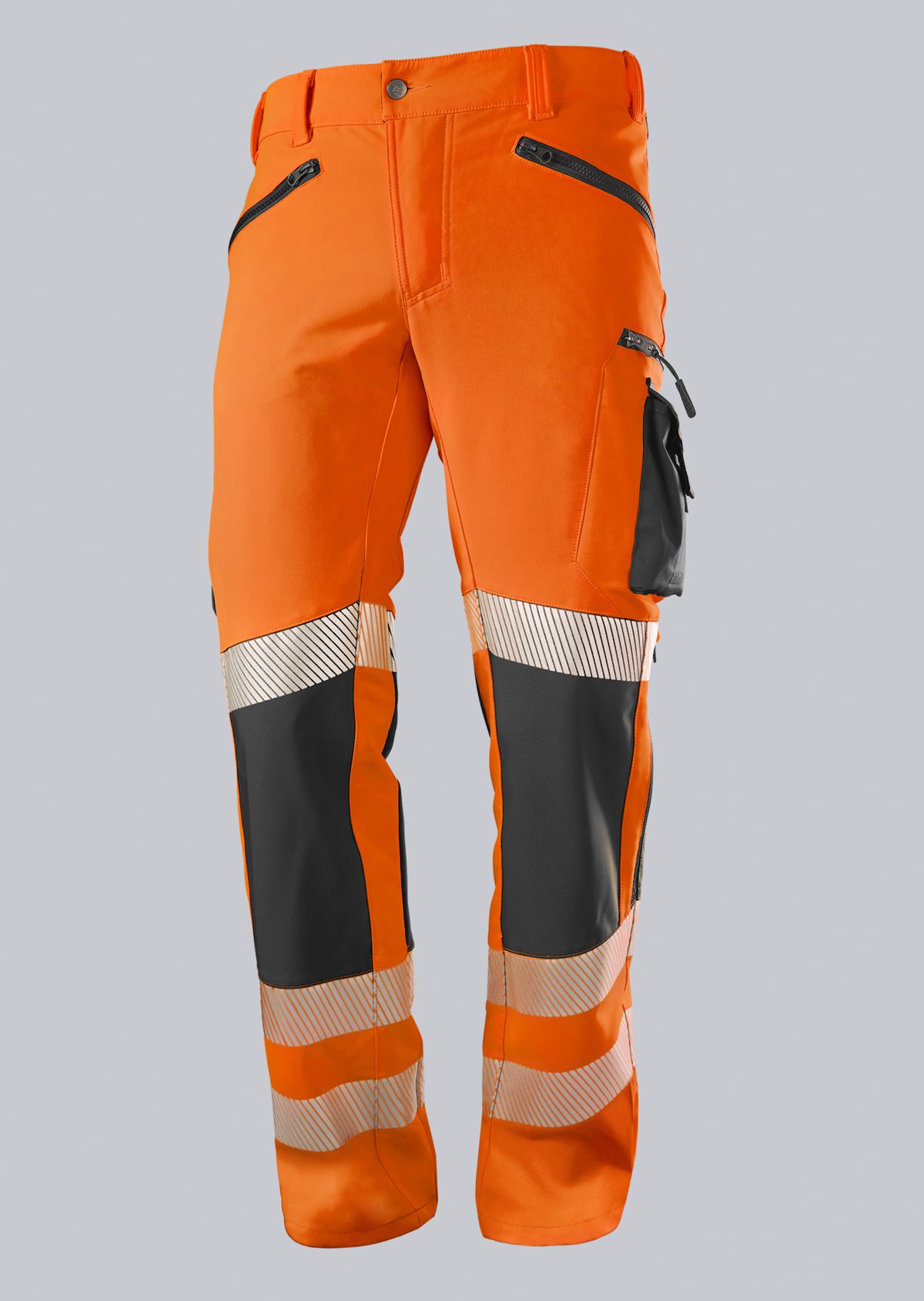 BP-Warnschutz, Warn-Superstretch-Hose für Herren, warnorange/anthrazit