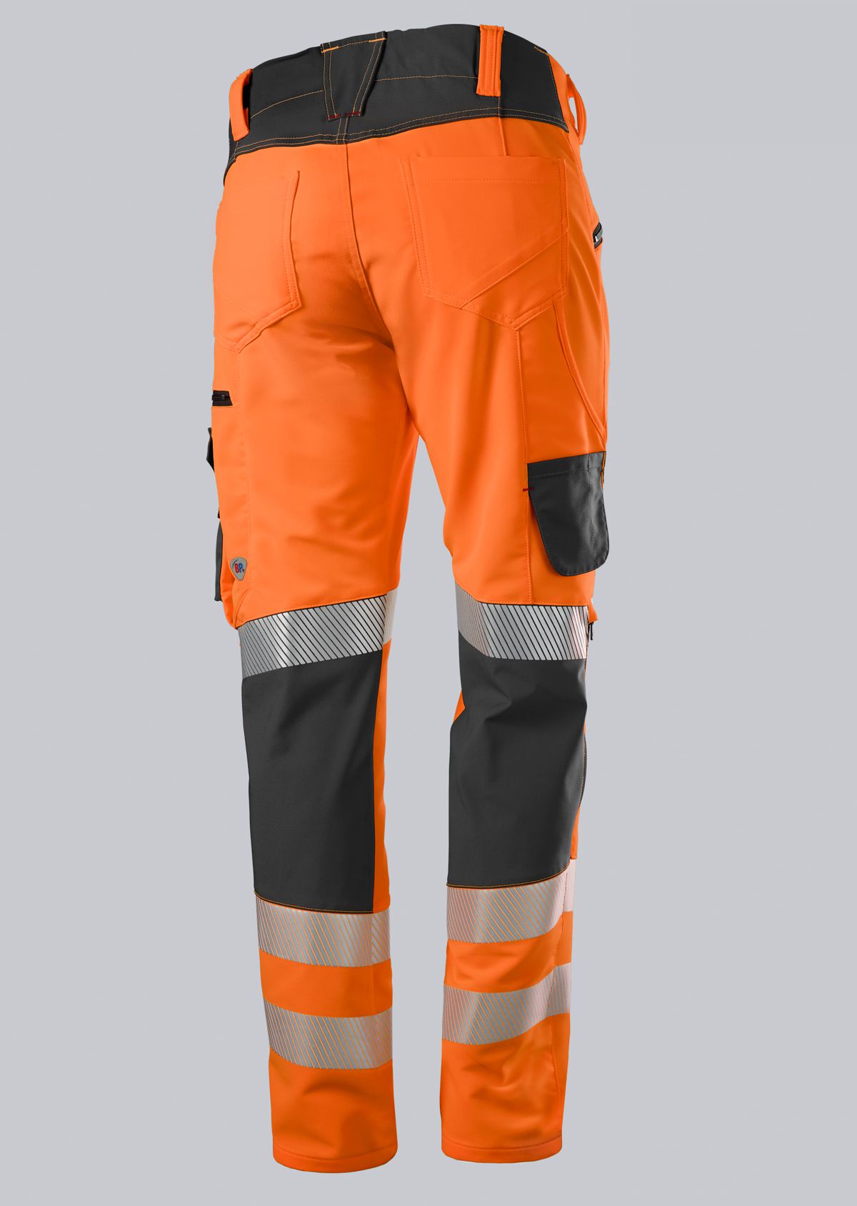 BP-Warnschutz, Warn-Superstretch-Hose für Herren, warnorange/anthrazit
