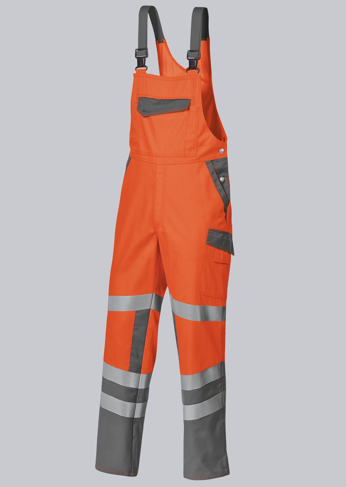 BP-Warnschutz, Warn-Latzhose, ca. 270g/m², warnorange/dunkelgrau