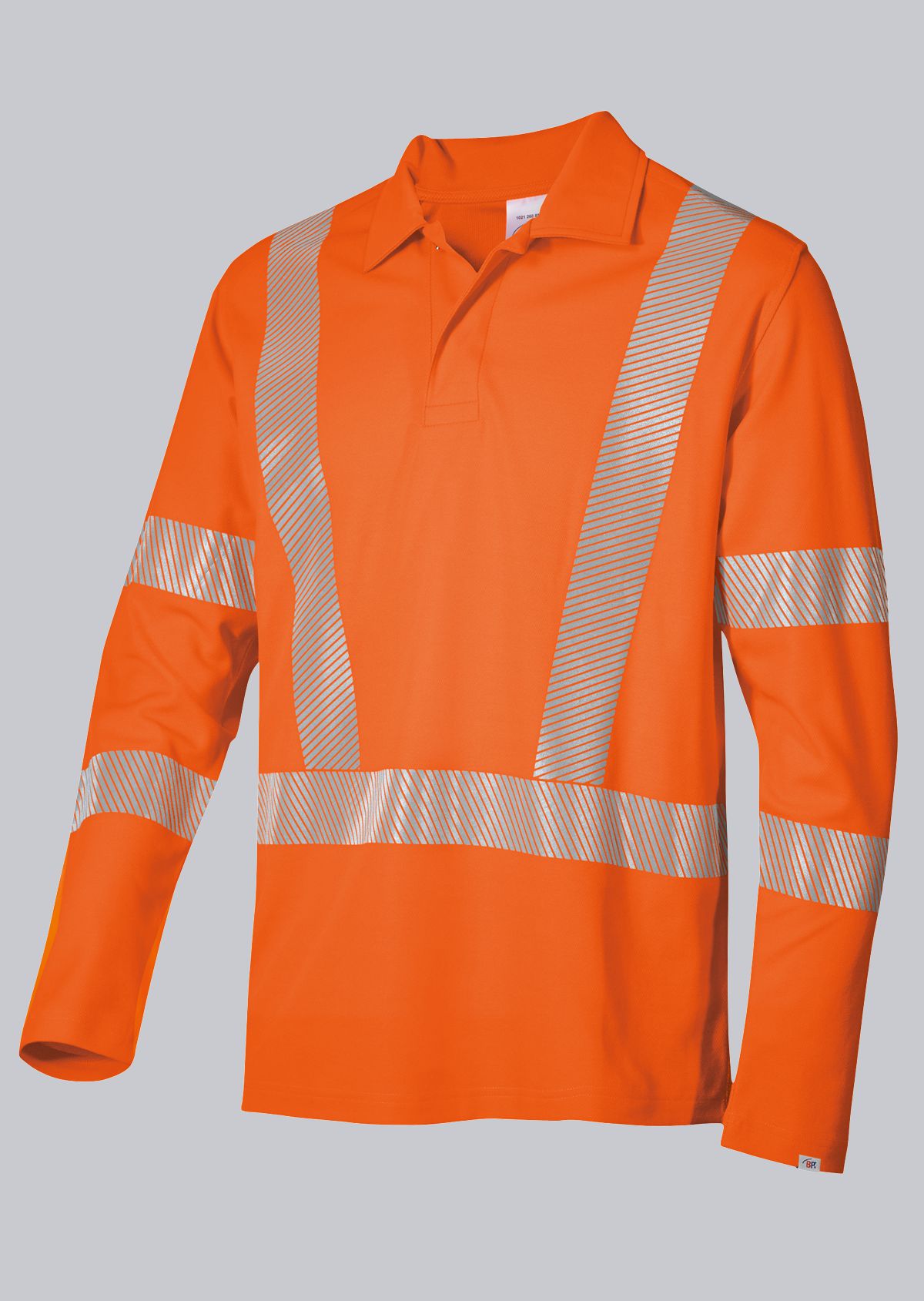 BP-Warnschutz, Warn-Langarmpoloshirt für Sie & Ihn, warnorange