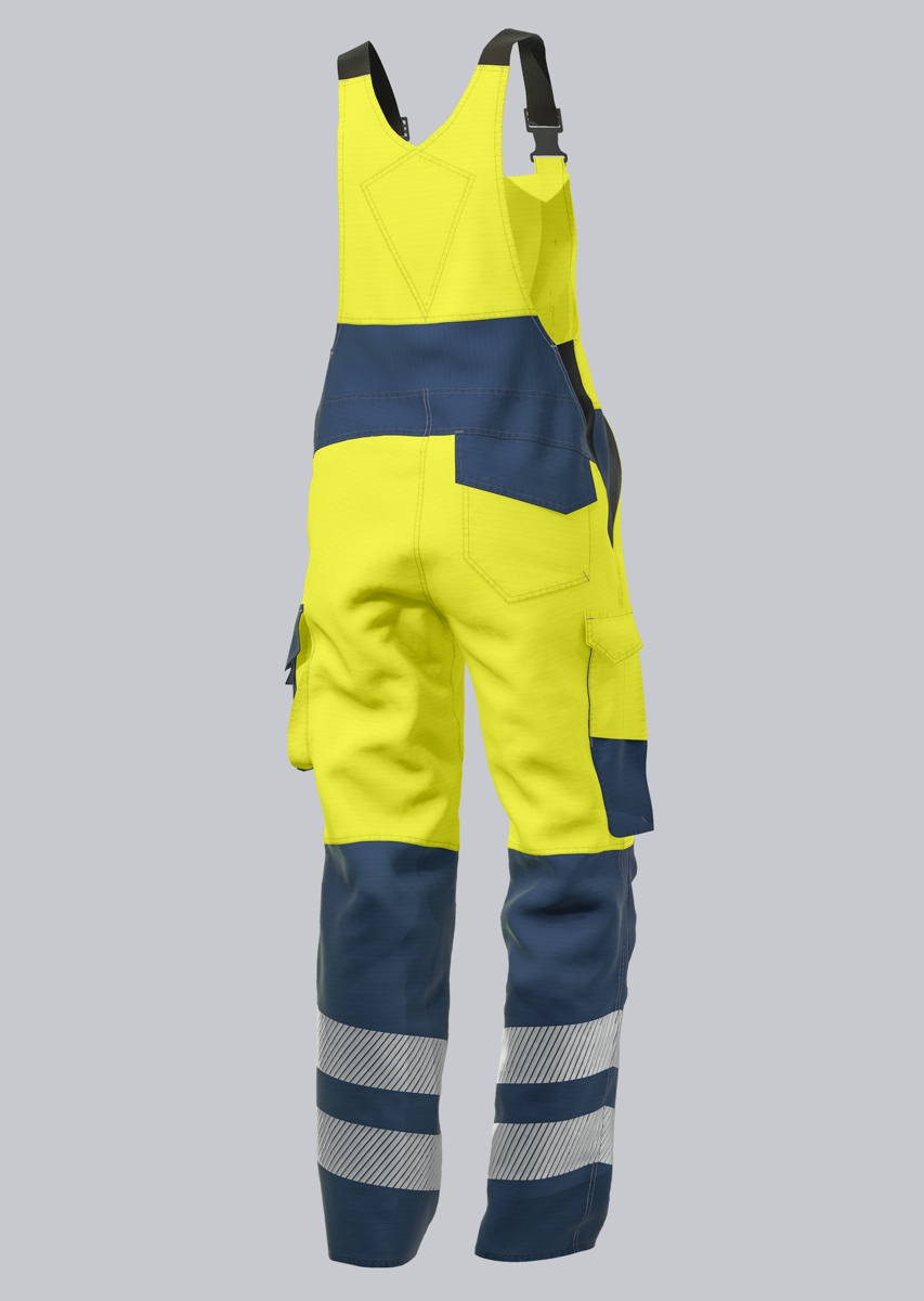 BP-Warnschutz, Warn-Herren-Latzhose, Multi Protect Plus, warngelb/nachtblau