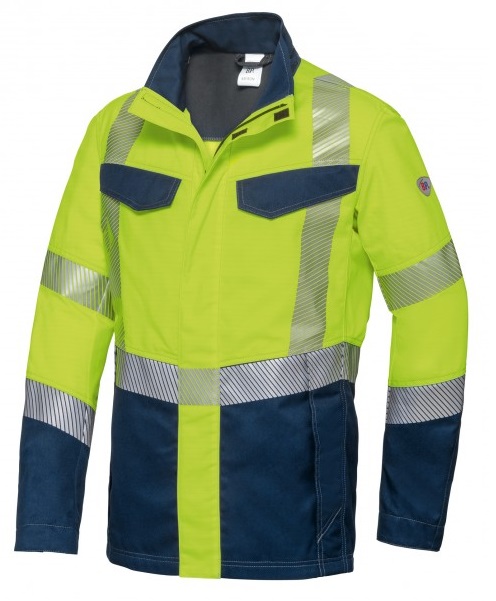 BP-Warnschutz, Warn-Herren-Arbeitsjacke, Multi Protect Plus, warngelb/nachtblau
