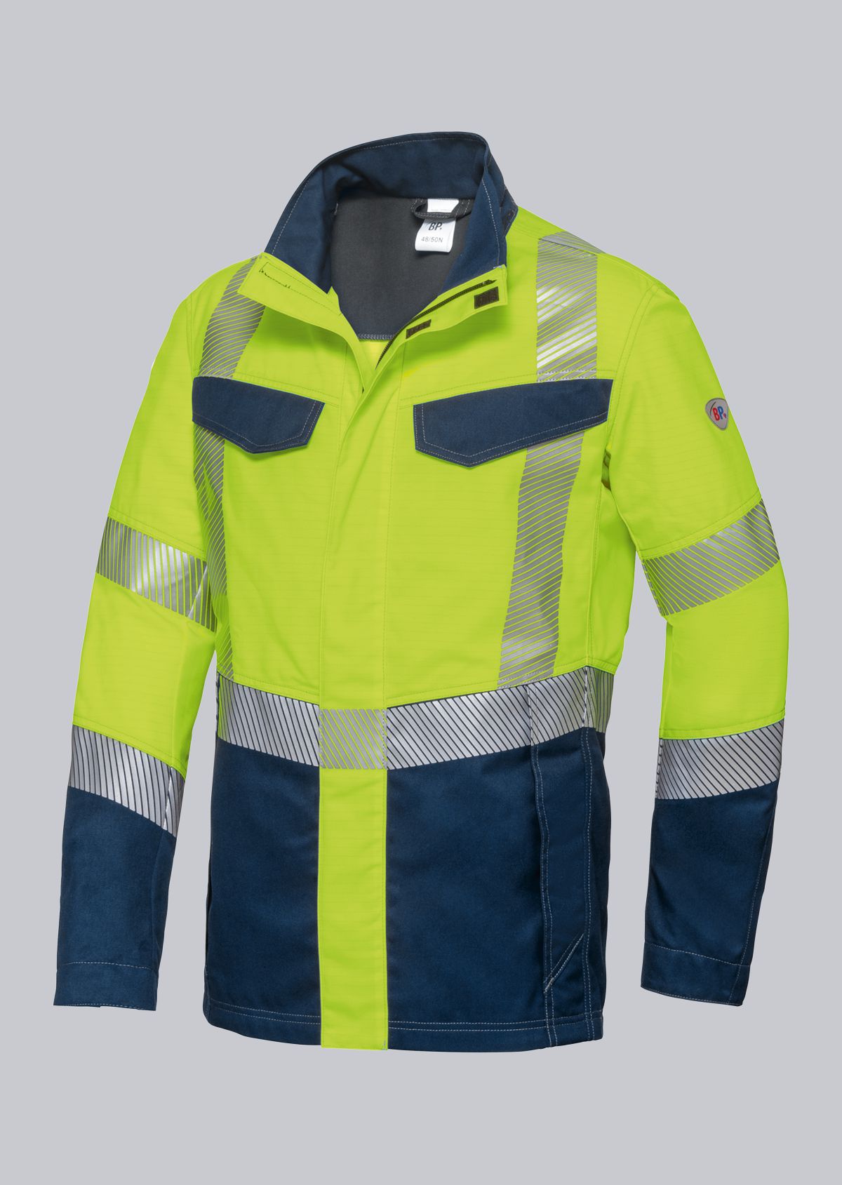 BP-Warnschutz, Warn-Herren-Arbeitsjacke, Multi Protect Plus, warngelb/nachtblau