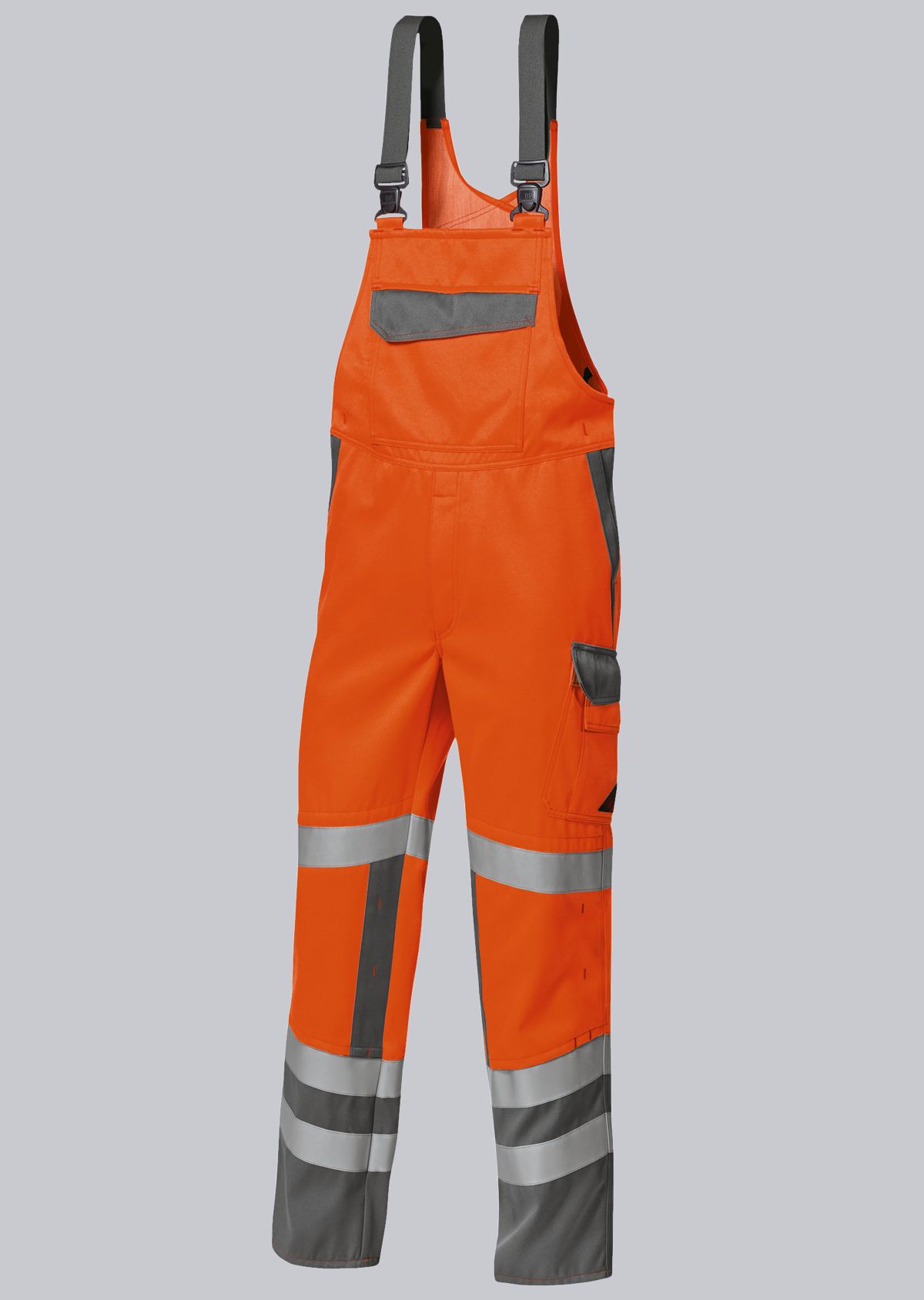 BP-Warnschutz, Warn-Latzhose, Hi-Vis Protect, warnorange/dunkelgrau