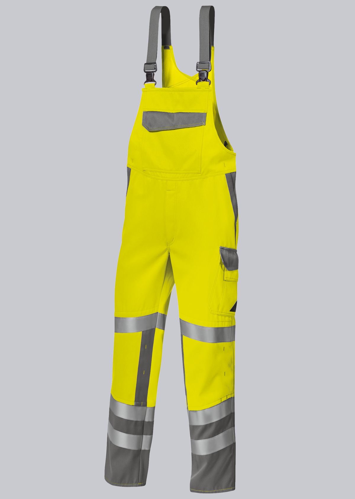 BP-Warnschutz, Warn-Latzhose, Hi-Vis Protect, warngelb/dunkelgrau