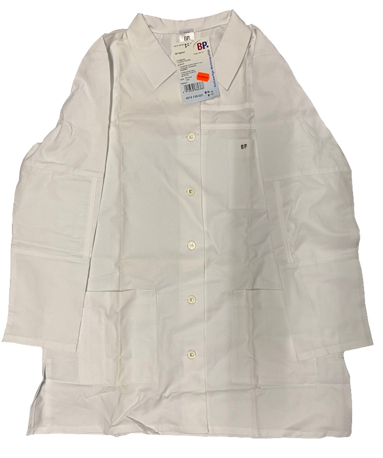 Gr.48 BP Damenkasack Berufskleid Berufsjacke Arbeitsjacke Arbeitskasack Berufskasack Schlupfjacke Kittel weiß