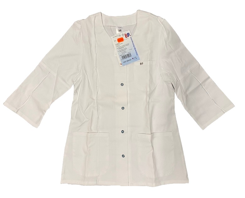 Gr.36 BP Damenkasack Berufskleid Berufsjacke Arbeitsjacke Arbeitskasack Berufskasack Schlupfjacke Kittel weiß
