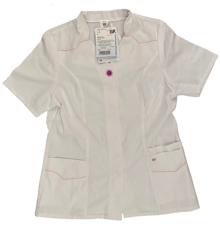 Gr.44 BP Damenkasack Berufskleid Berufsjacke Arbeitsjacke Arbeitskasack Berufskasack Schlupfjacke Kittel weiß