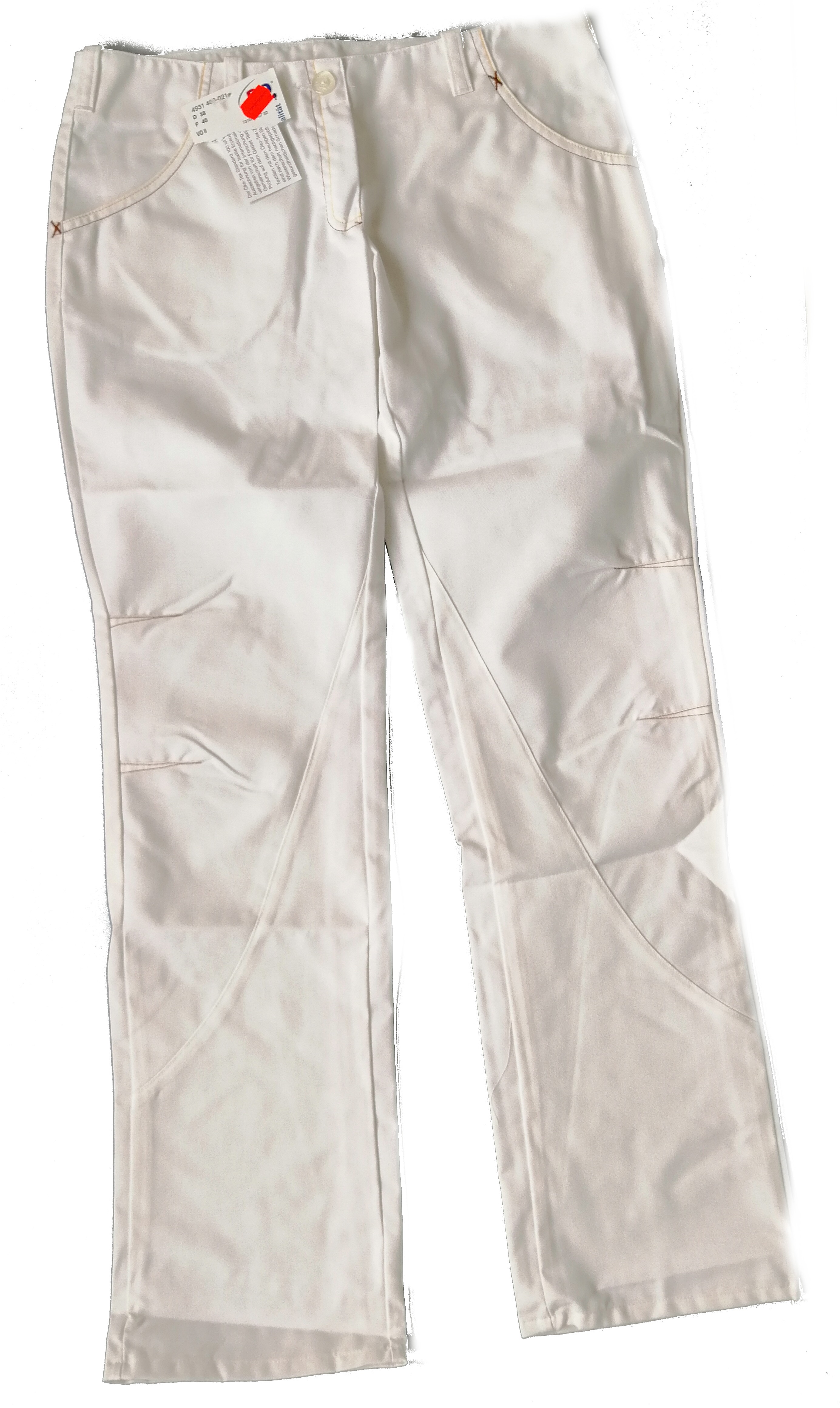 Gr.38 BP Damen Bundhose Arbeitshose Berufshose Workerhose Medizin Pflege Praxis Klinik weiß