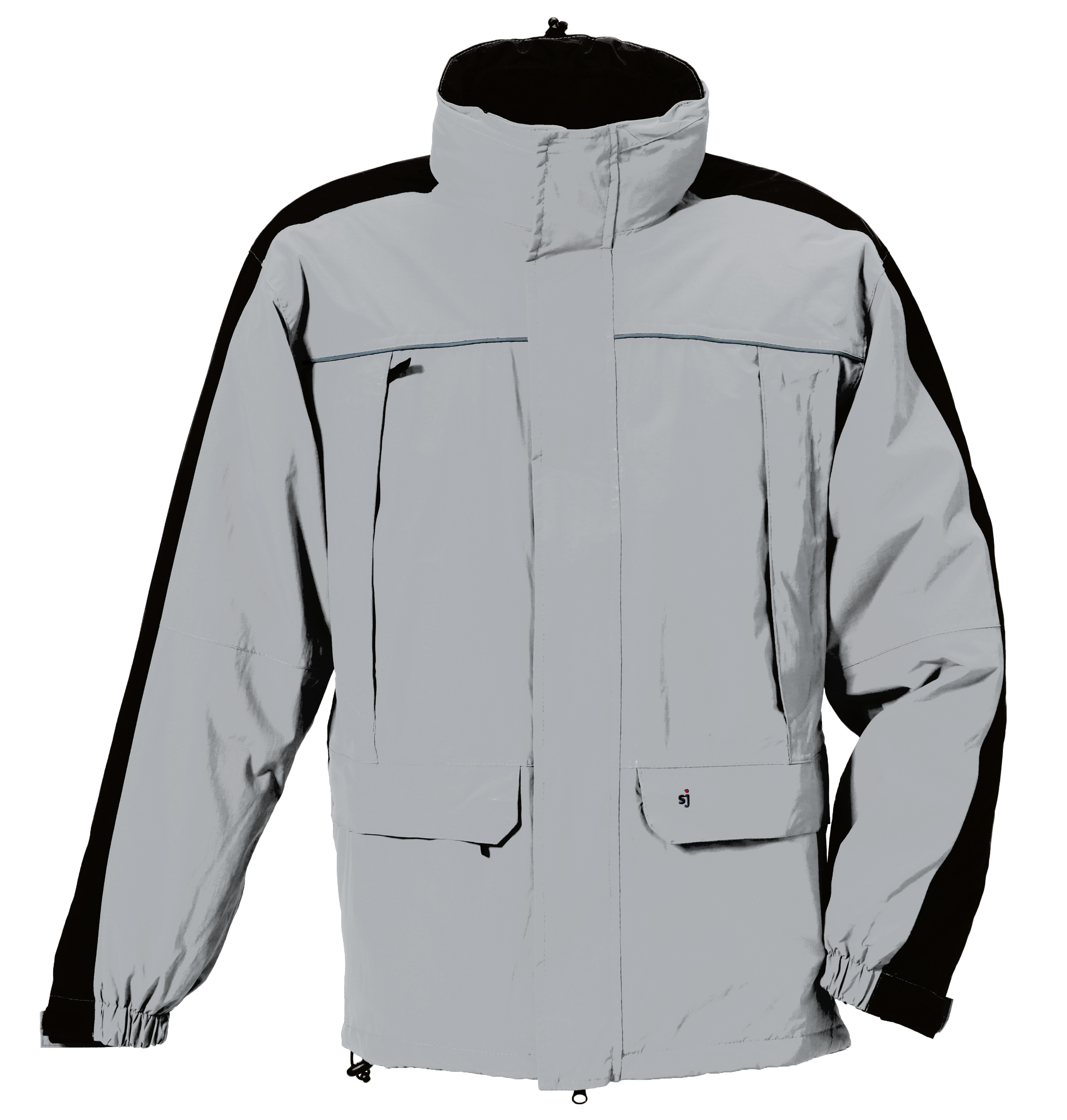 ROFA-Kälteschutz, Funktions-Wetter- und Winter-Arbeits-Berufs-Jacke, grau-schwarz
