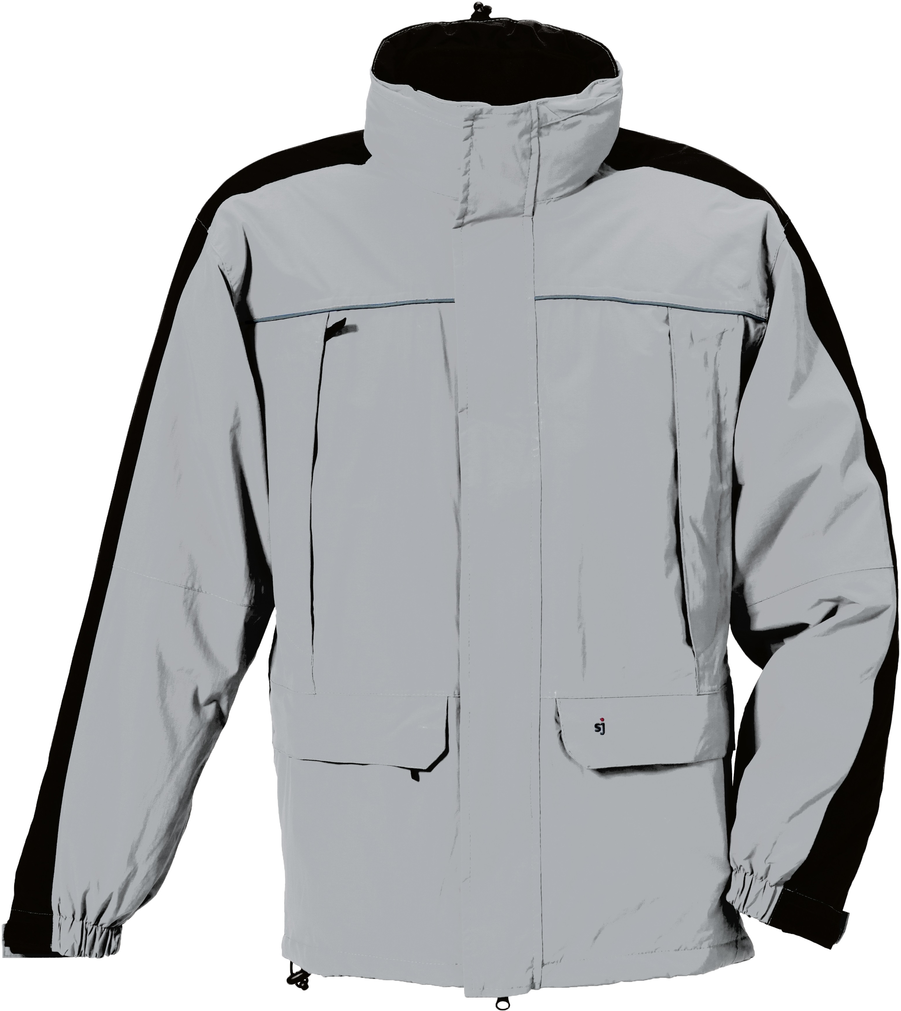 ROFA-Kälteschutz, Funktions-Wetter- und Winter-Arbeits-Berufs-Jacke, grau-schwarz
