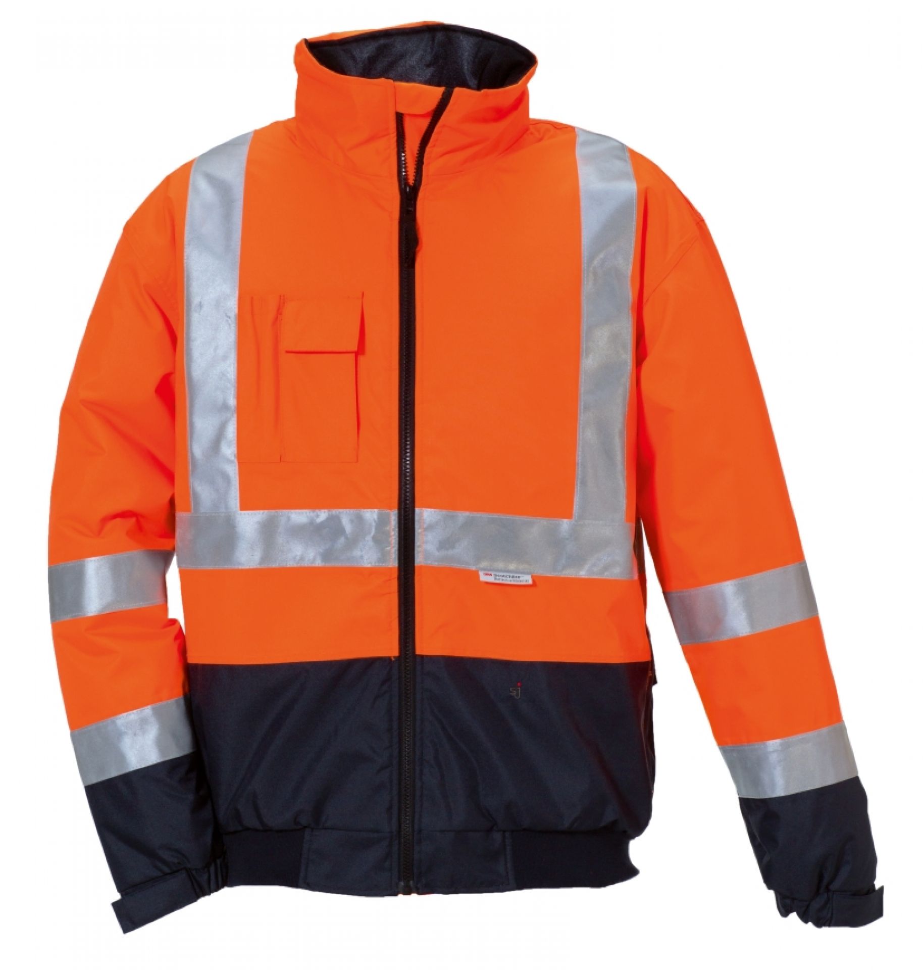ROFA-SJ-Warnschutz, Warn-Jacke, ca. 185 g/m², leuchtorange-marine
