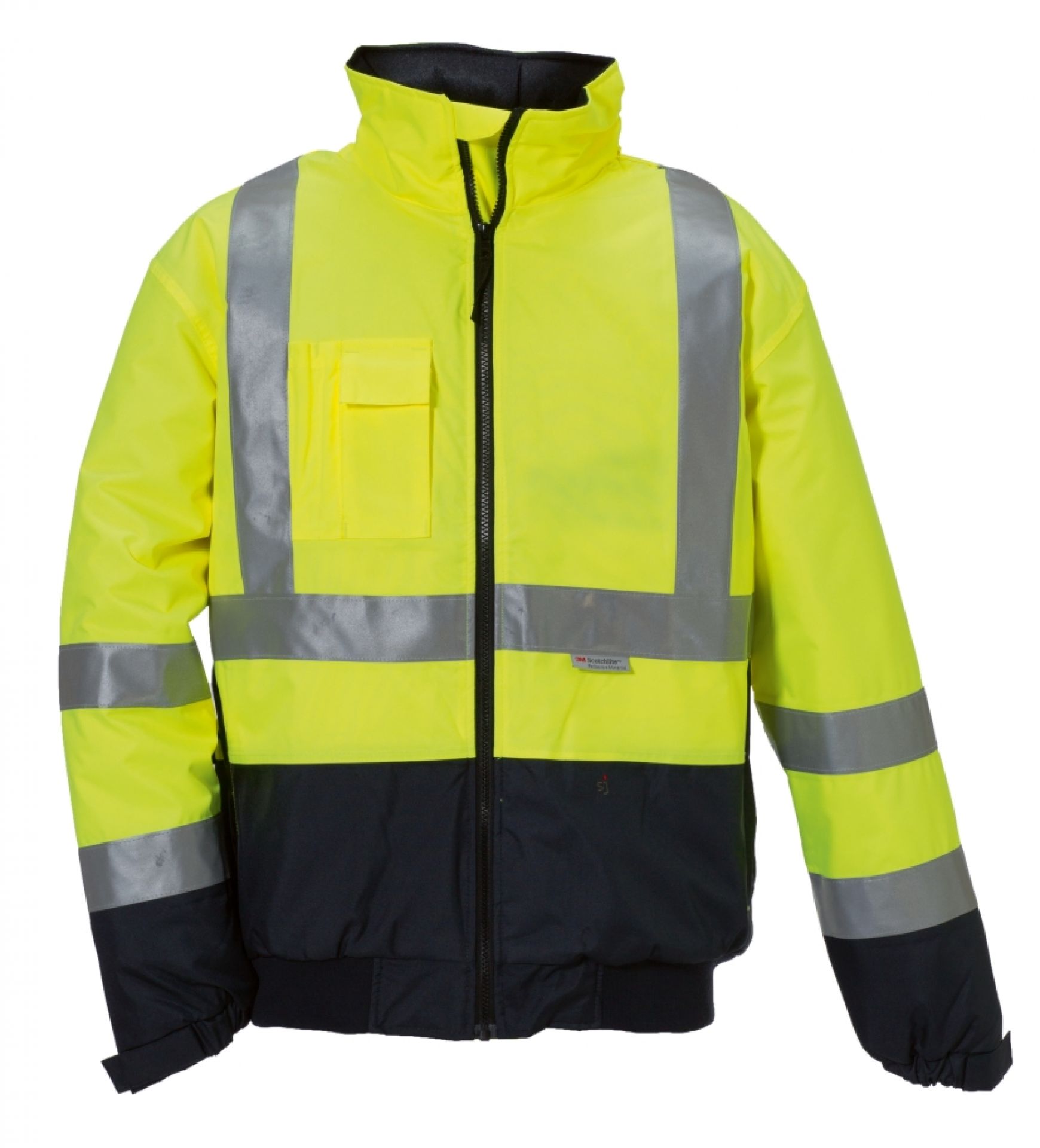 Gr.4XL ROFA SJ Warnschutzjacke Arbeitsjacke Warnkleidung Warnschutz leuchtgelb marine ca 185 g