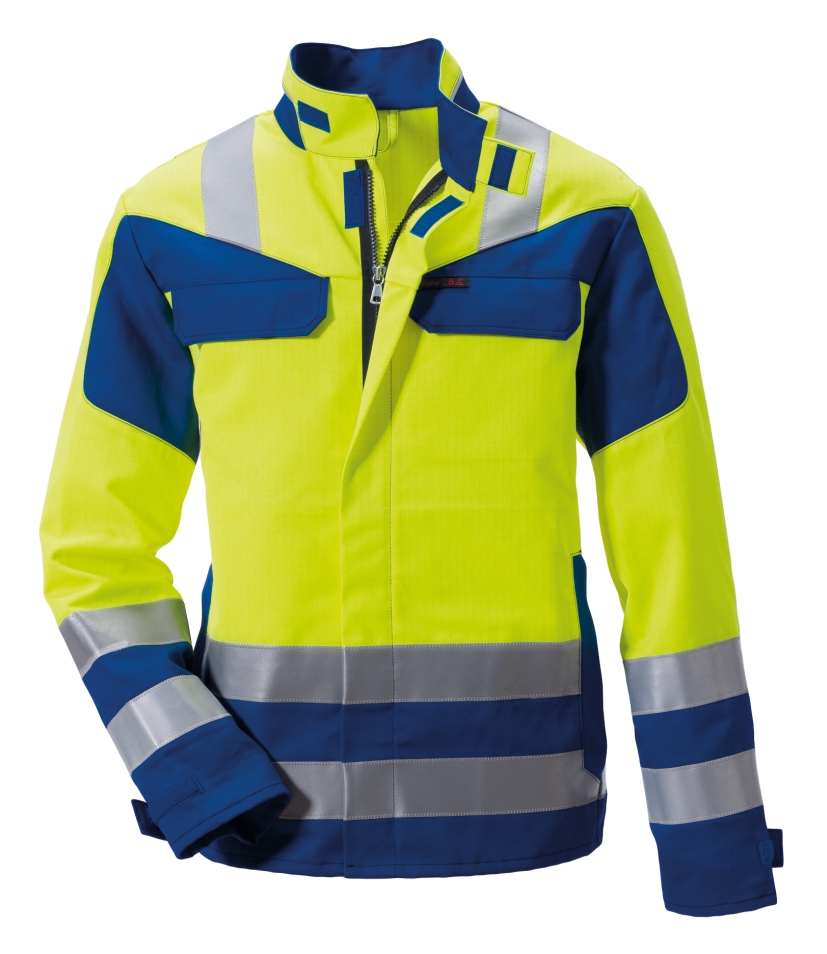 ROFA-Workwear, Warnschutz-Jacke, Multiseven, ca. 330 g/m², leuchtgelb-kornblau