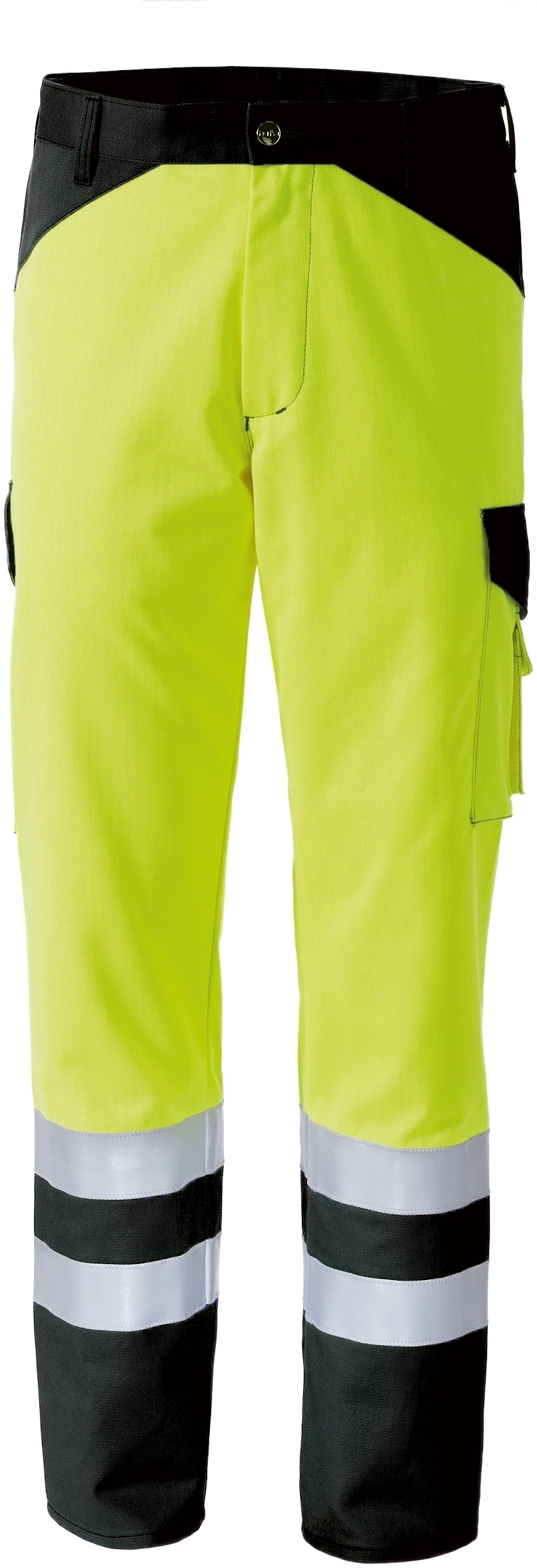 Gr.110 ROFA-Workwear, Warnschutz-Bundhose, Multi 7, ca. 330 g/m², leuchtgelb-marine