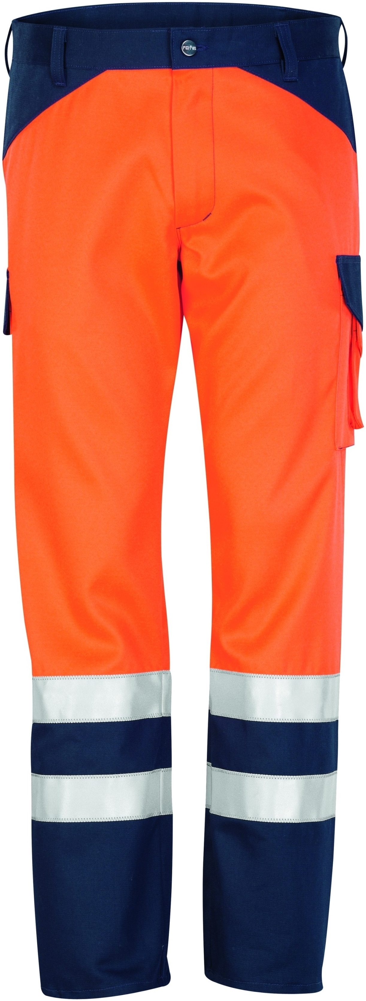 Gr.52 ROFA-Warnschutz-Bundhose, Multi seven, Flamm- und Hitzeschutz, leuchtorange/marine