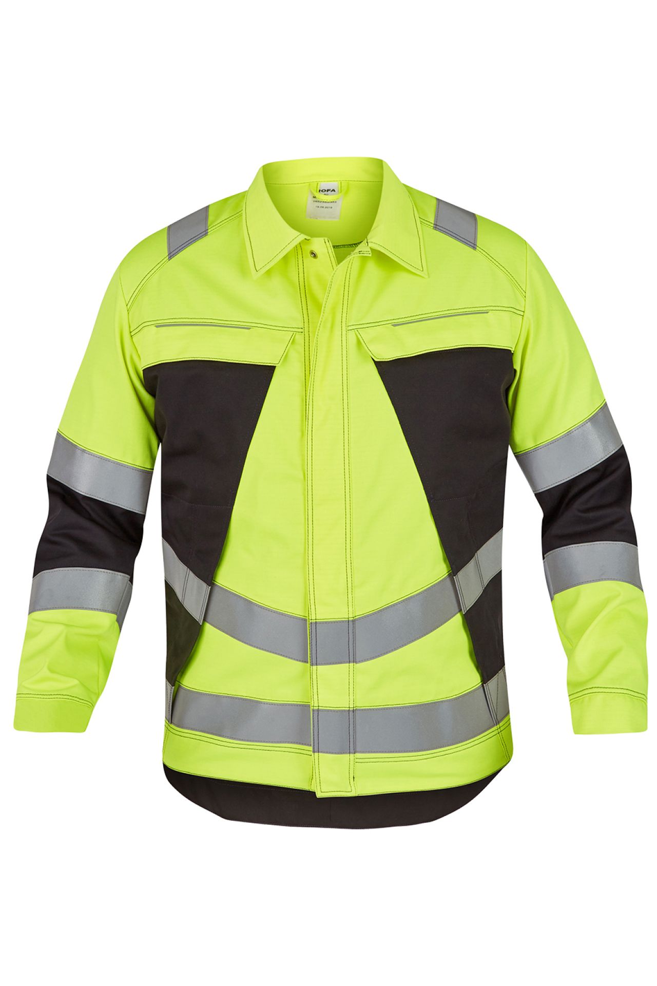 ROFA-Warnschutz, Warn-Jacke, Vis Line, 340 g/m², leuchtgelb/anthrazit