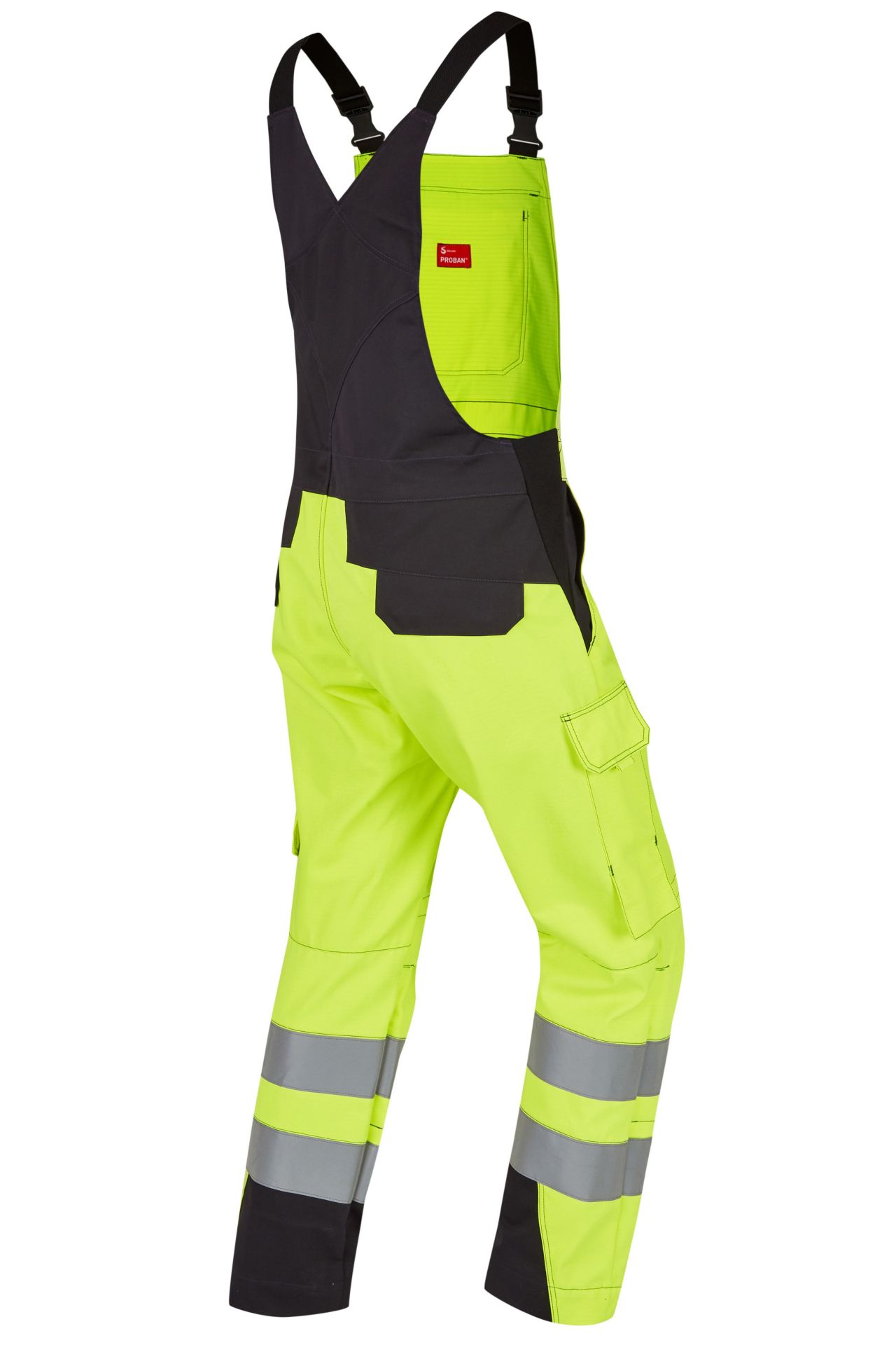 ROFA-Warnschutz, Warn-Latzhose, Vis Line, 340 g/m², leuchtgelb/anthrazit