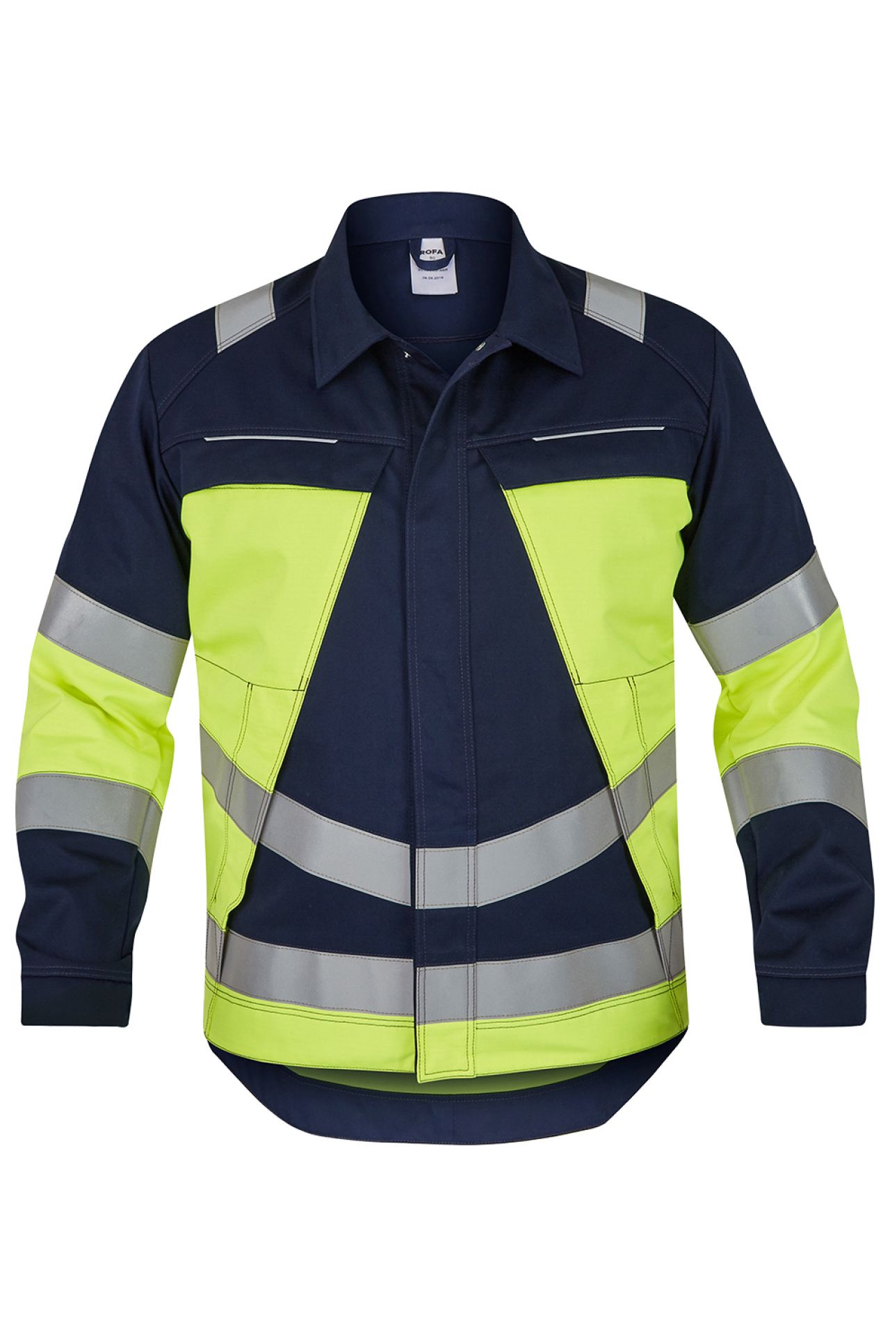 ROFA-Warnschutz, Warn-Jacke, Vis Line, 340 g/m², marine/leuchtgelb