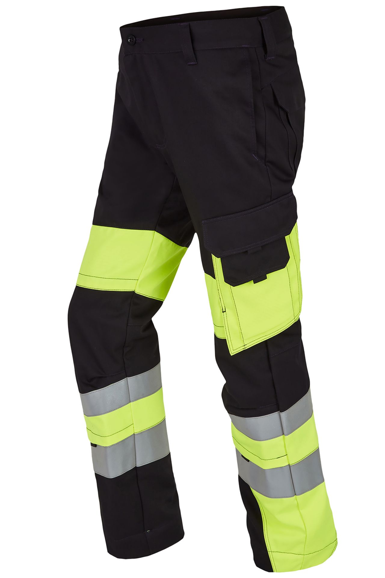 ROFA-Warnschutz, Warn-Bundhose, Vis Line, 340 g/m², anthrazit/leuchtgelb