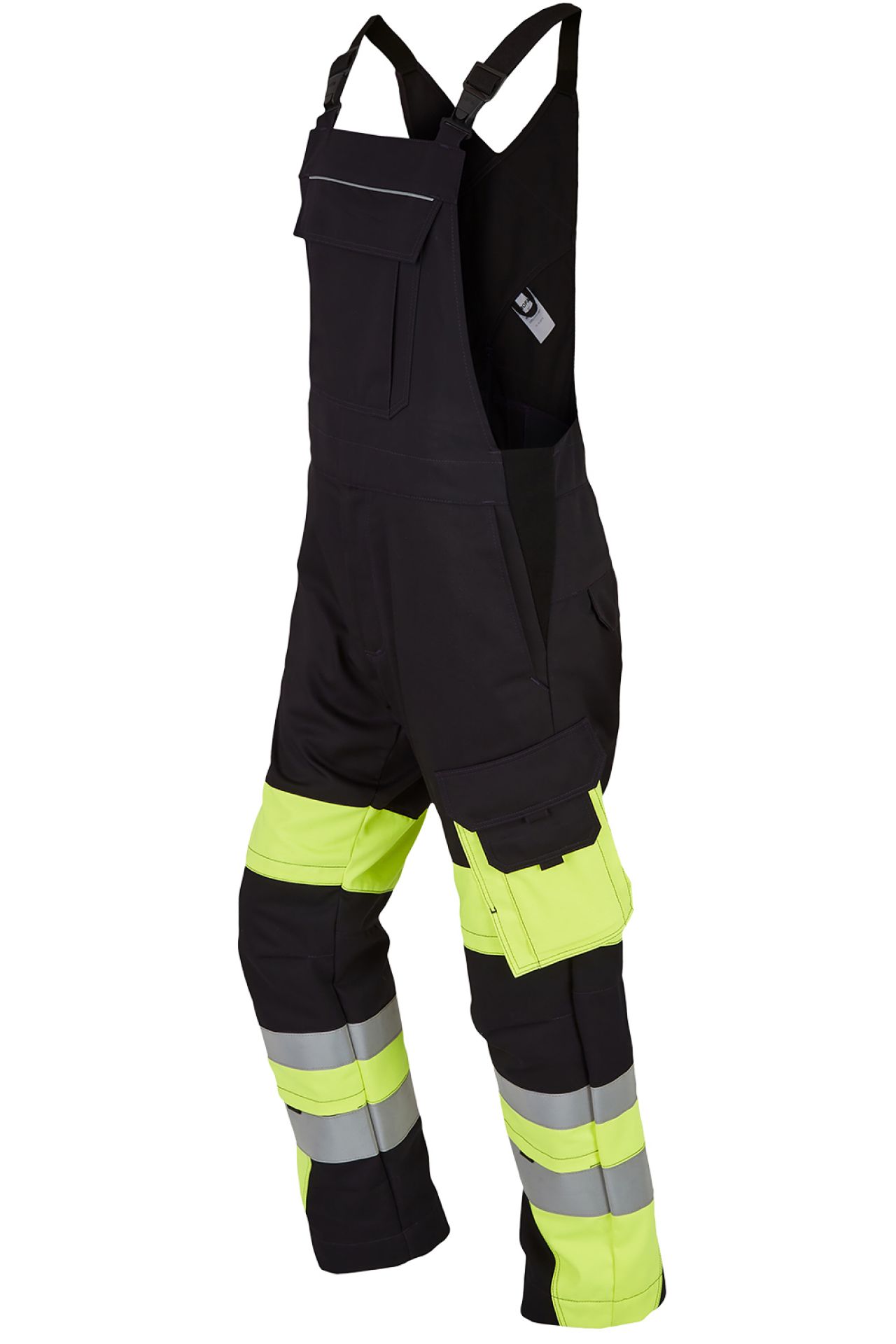 ROFA-Warnschutz, Warn-Latzhose, Vis Line, 340 g/m², anthrazit/leuchtgelb