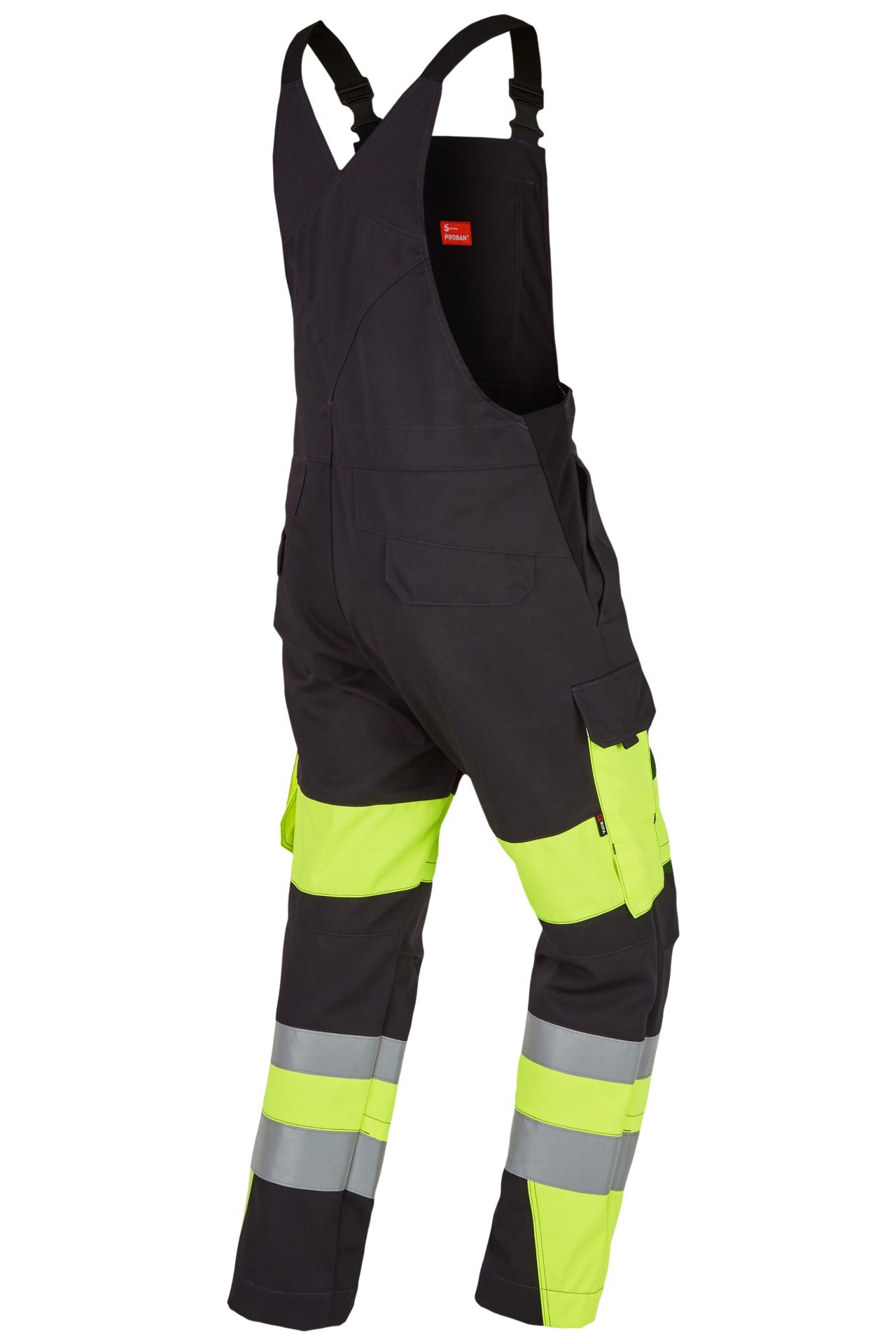 ROFA-Warnschutz, Warn-Latzhose, Vis Line, 340 g/m², anthrazit/leuchtgelb