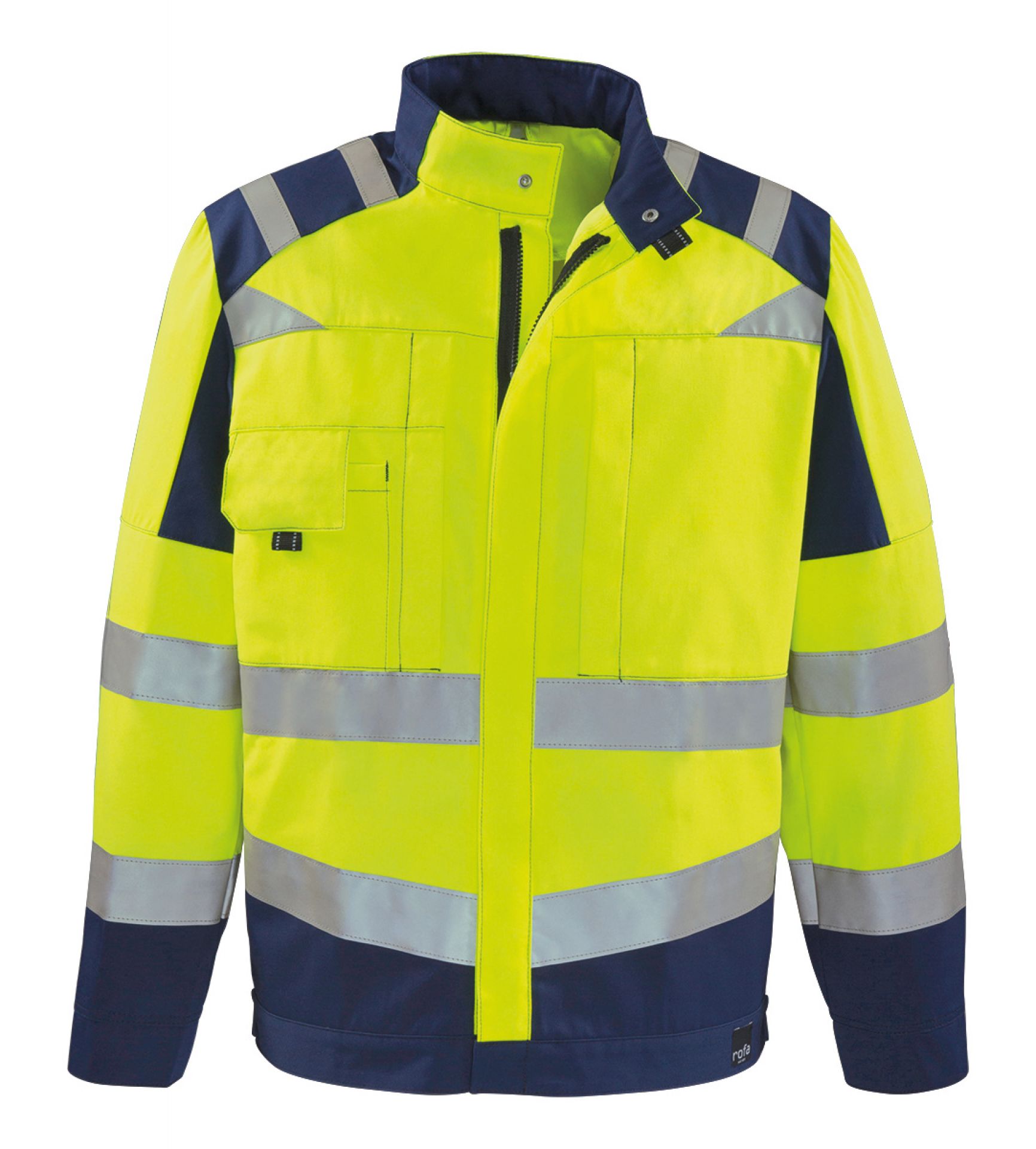 ROFA-Warnschutz, Warn-Jacke, Newline, ca. 290 g/m², leuchtgelb-marine