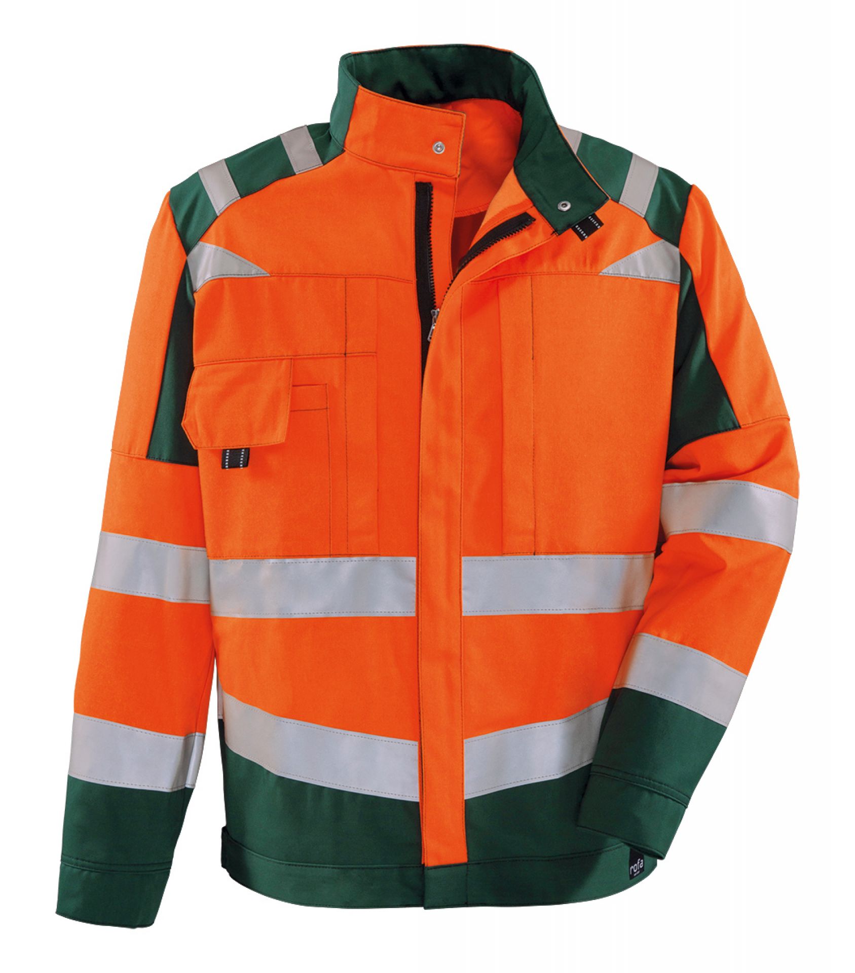 ROFA-Warnschutz, Warn-Jacke, Newline, ca. 290 g/m², leuchtorange-grün