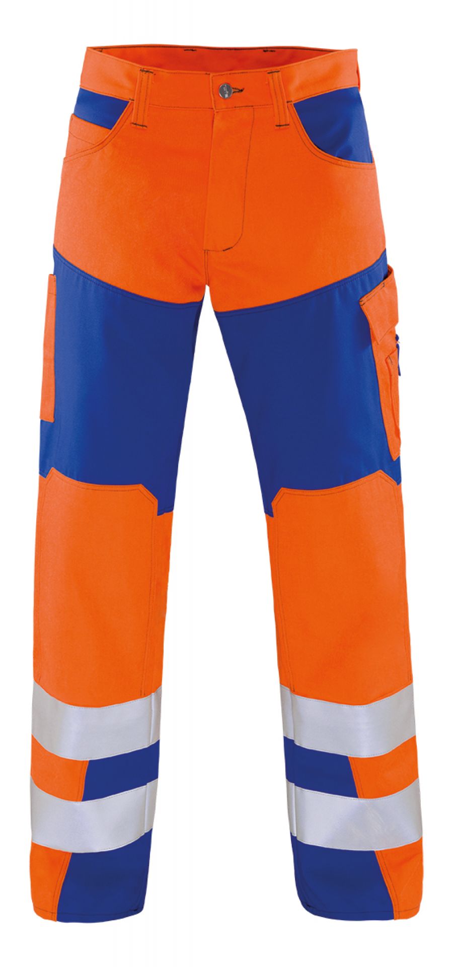 ROFA-Warnschutz, Warn-Bundhose, Newline, ca. 290 g/m², leuchtorange-kornblau