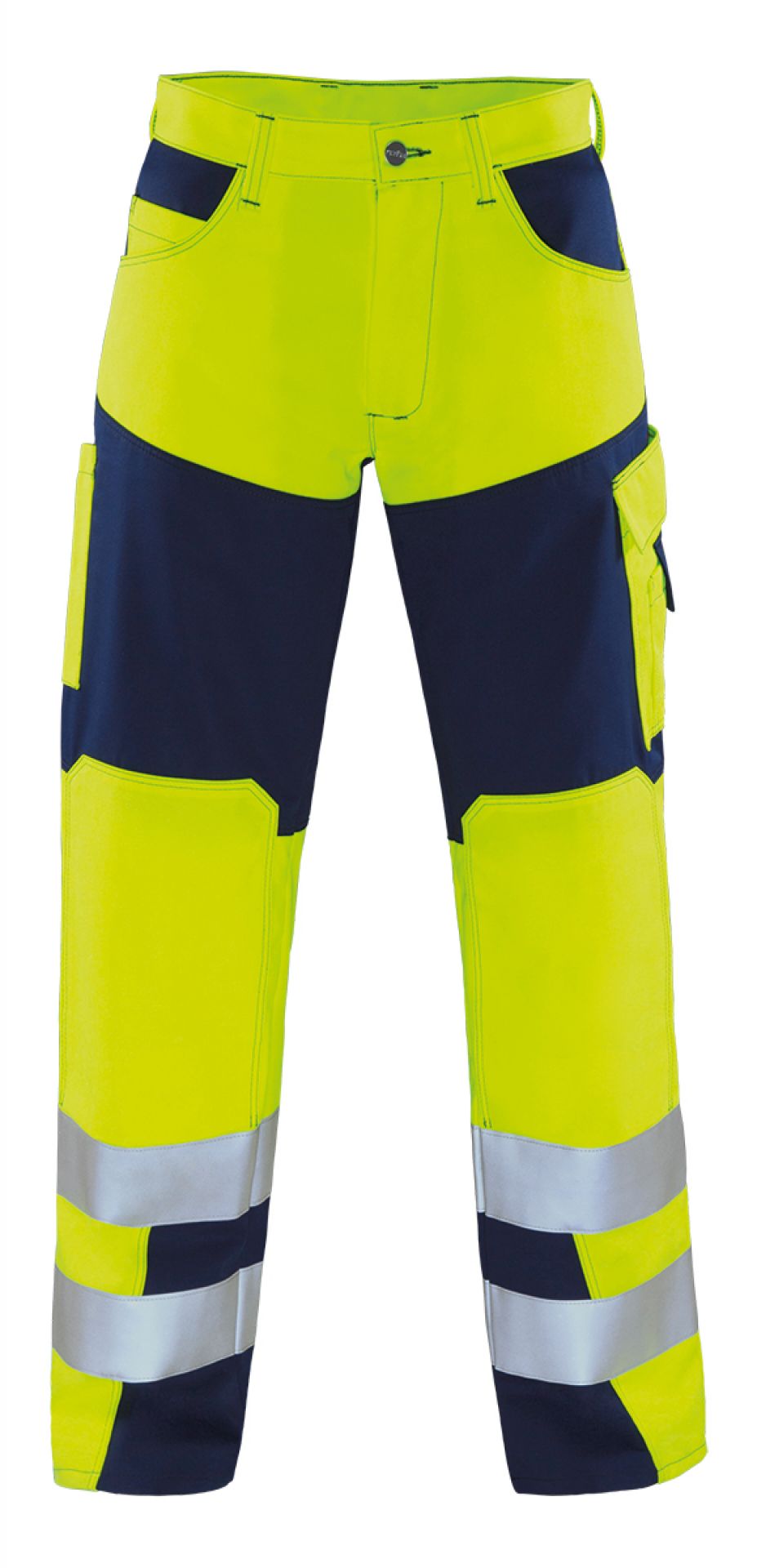 ROFA-Warnschutz, Warn-Bundhose, Newline, ca. 290 g/m², leuchtgelb-marine