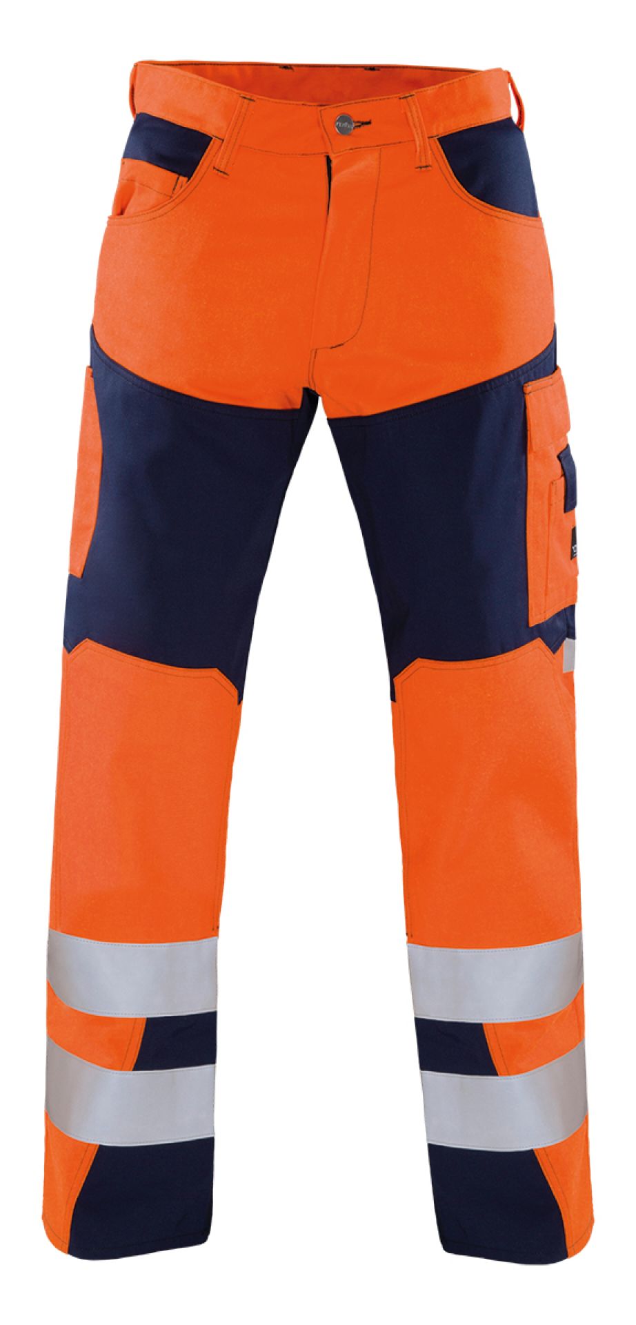 Gr.58L ROFA Warnschutzhose Arbeitshose Warnschutz Warnkleidung Newline leuchtorange marine ca 290 g