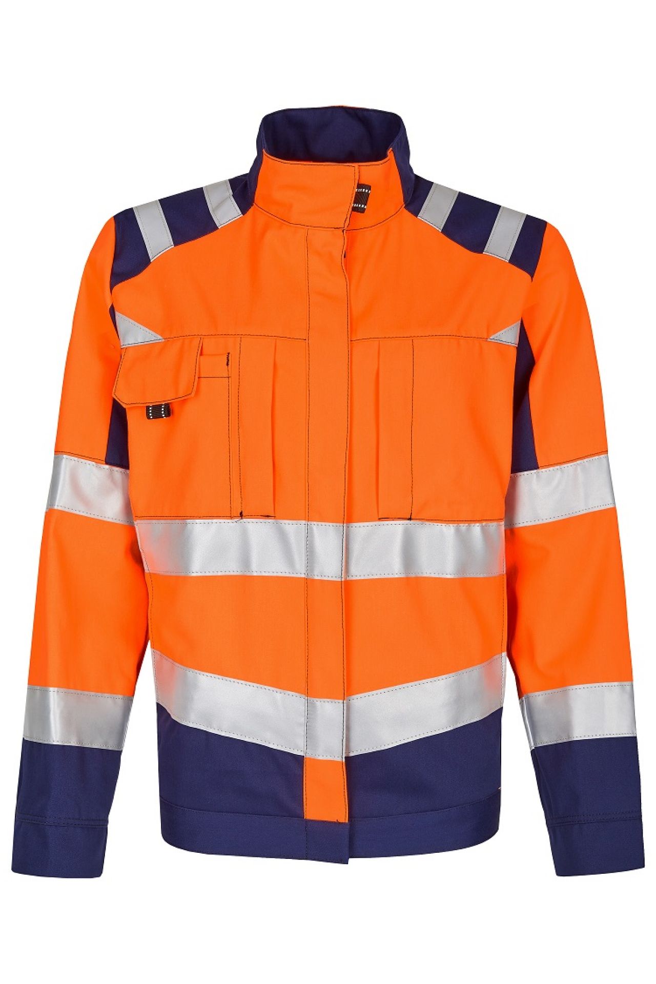 ROFA-Warnschutz, Damen-Warn-Jacke, Newline, ca. 290 g/m², leuchtorange-marine