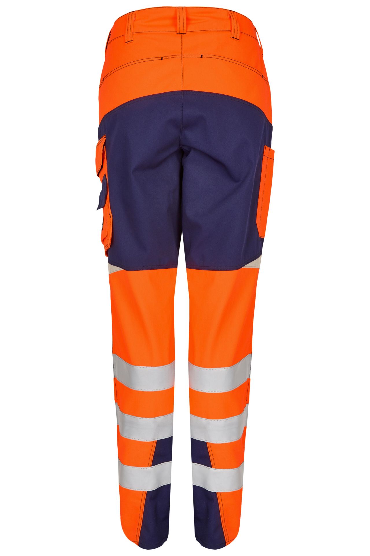 ROFA-Warnschutz, Damen-Warn-Bundhose, Newline, ca. 290 g/m², leuchtorange-marine