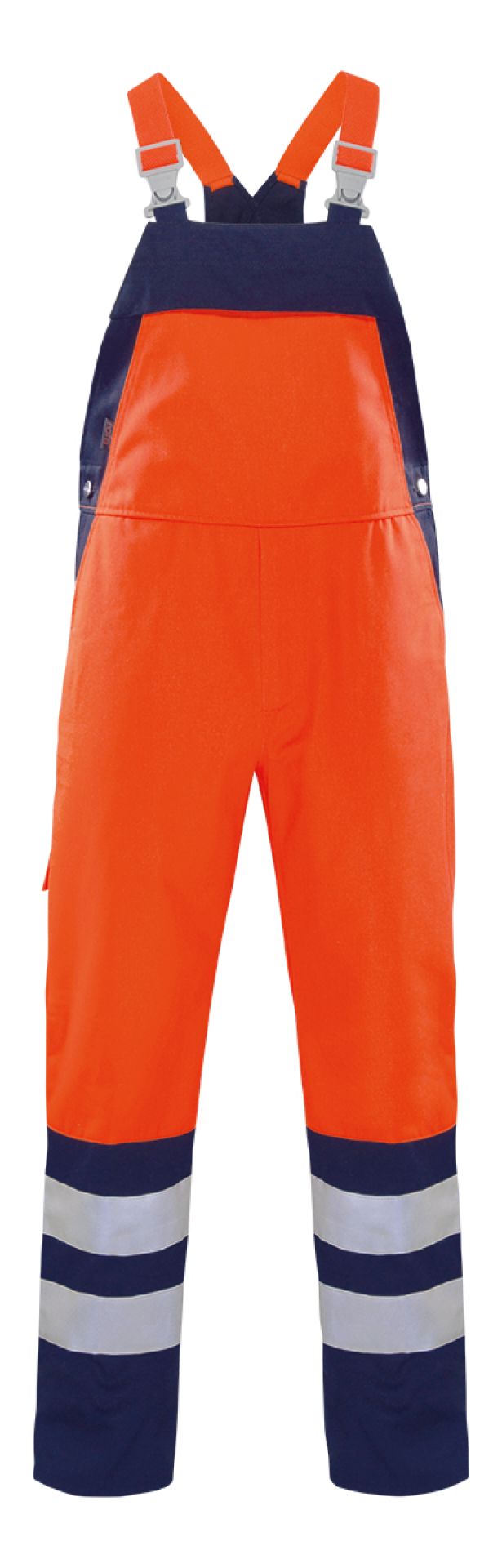 ROFA-Warnschutz, Warn-Latzhose, Duo-Color, ca. 275 g/m², leuchtorange-marine